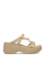 Sandali zeppa Beige Crocs
