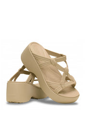 Sandali zeppa Beige Crocs