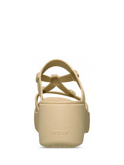 Sandali zeppa Beige Crocs