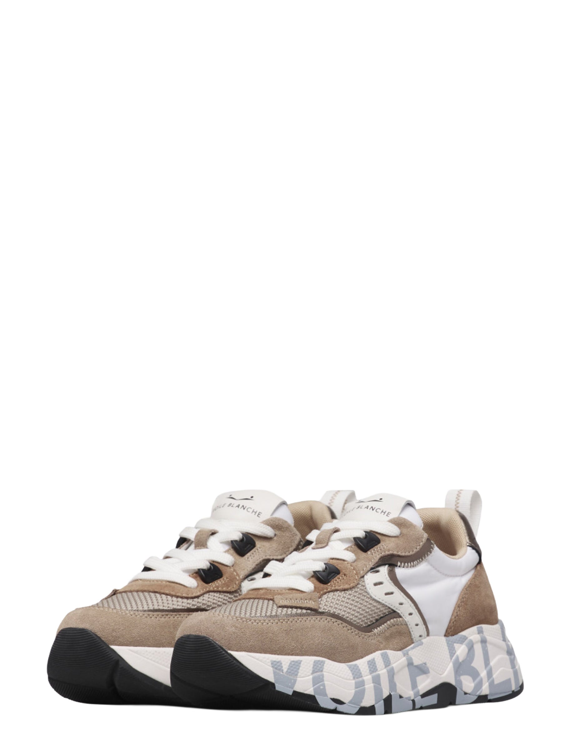 Sneakers Beige Voile Blanche