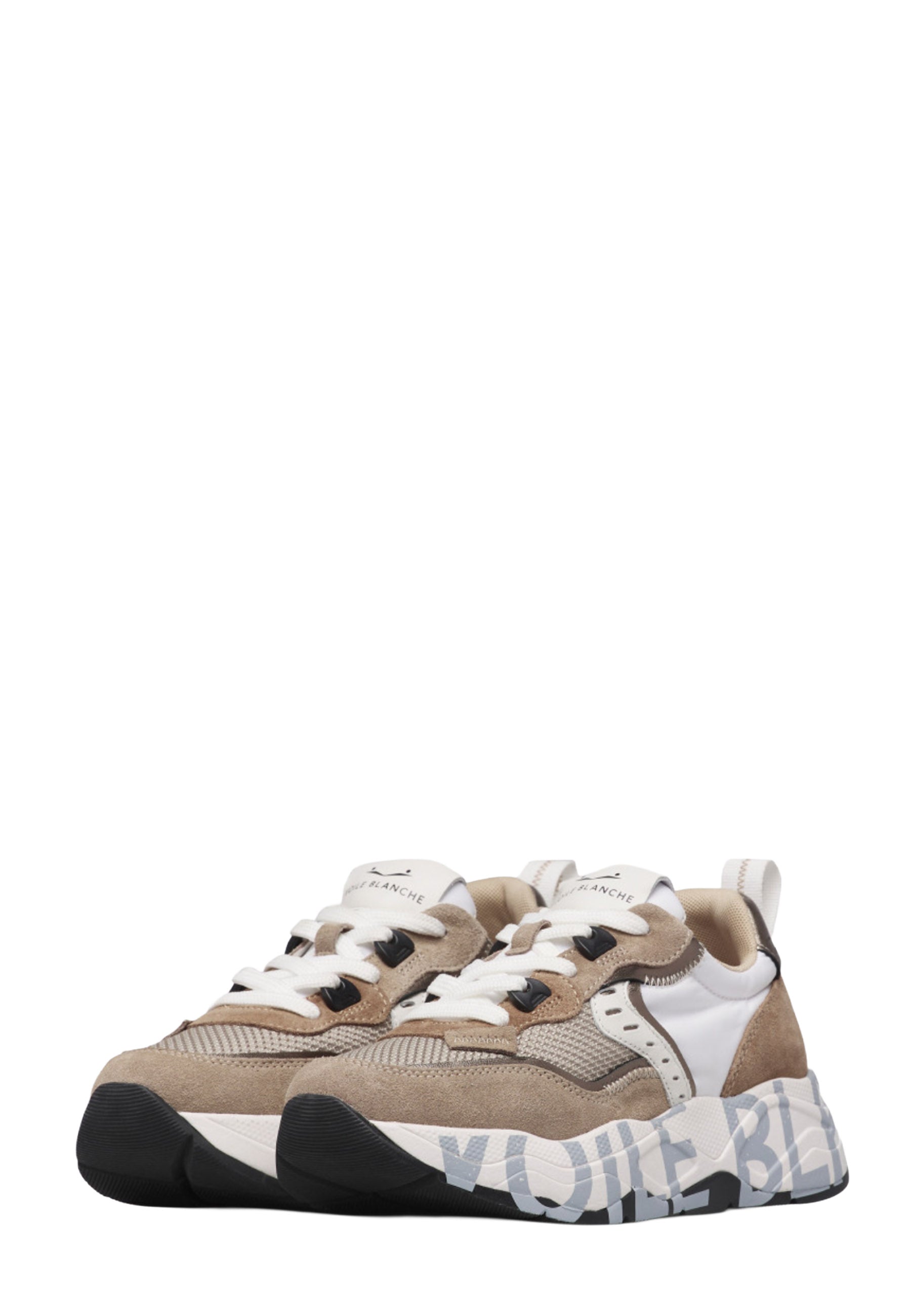 Sneakers Beige Voile Blanche