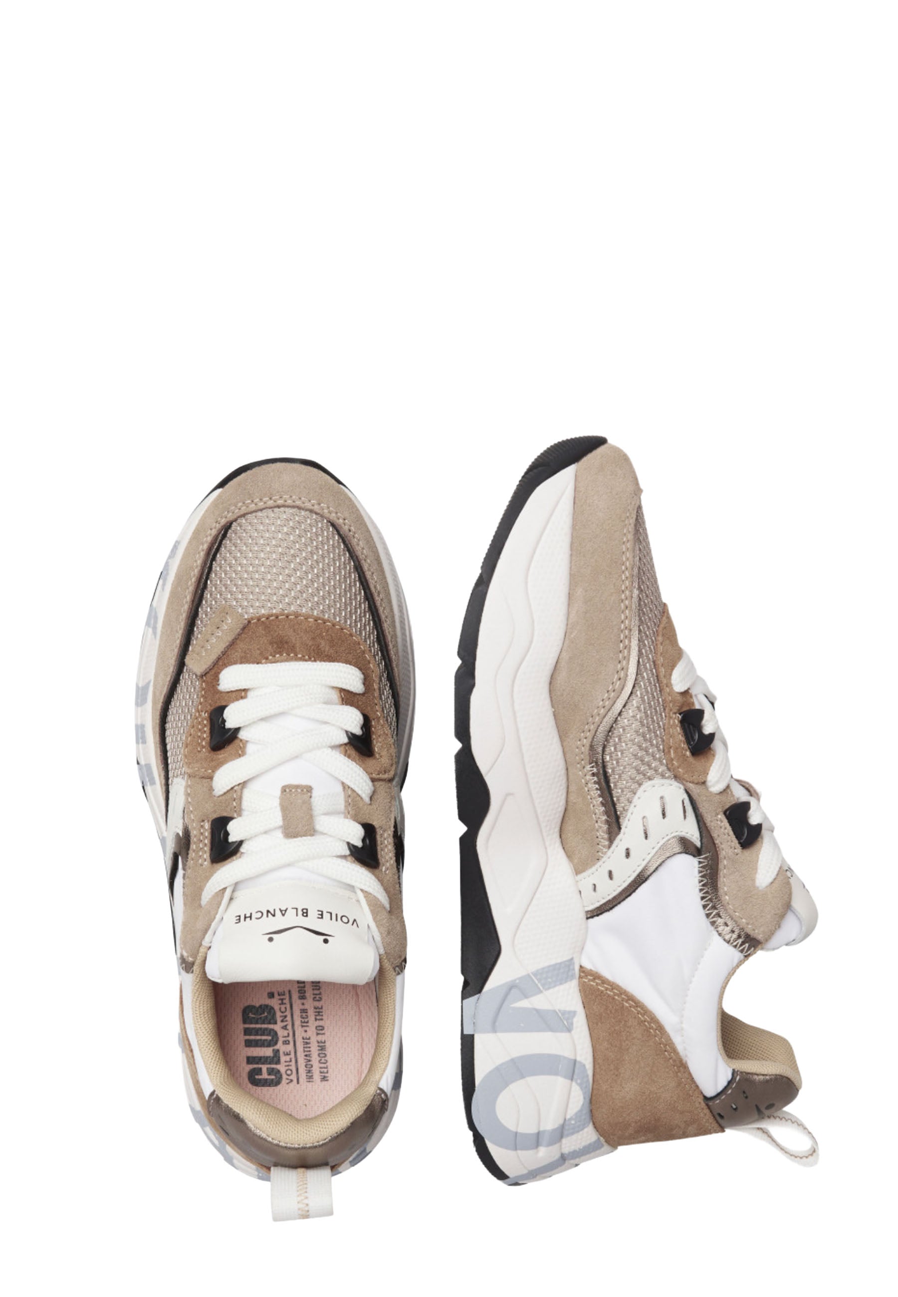 Sneakers Beige Voile Blanche