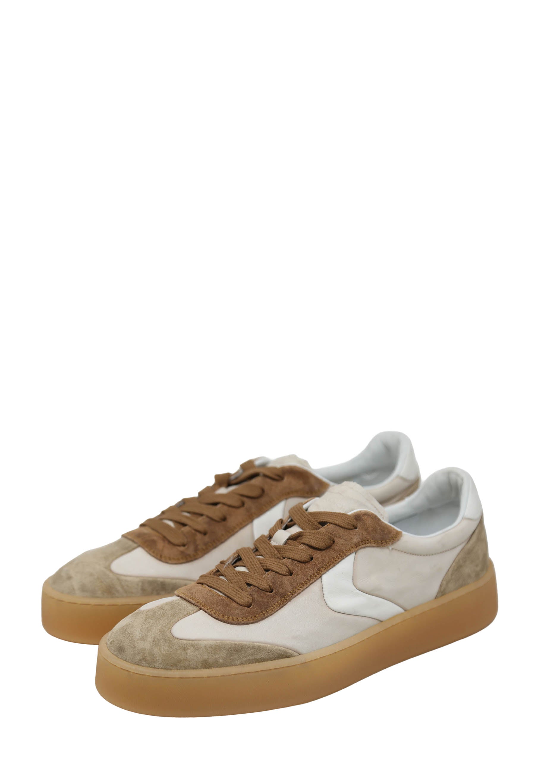 Sneakers Beige Voile Blanche