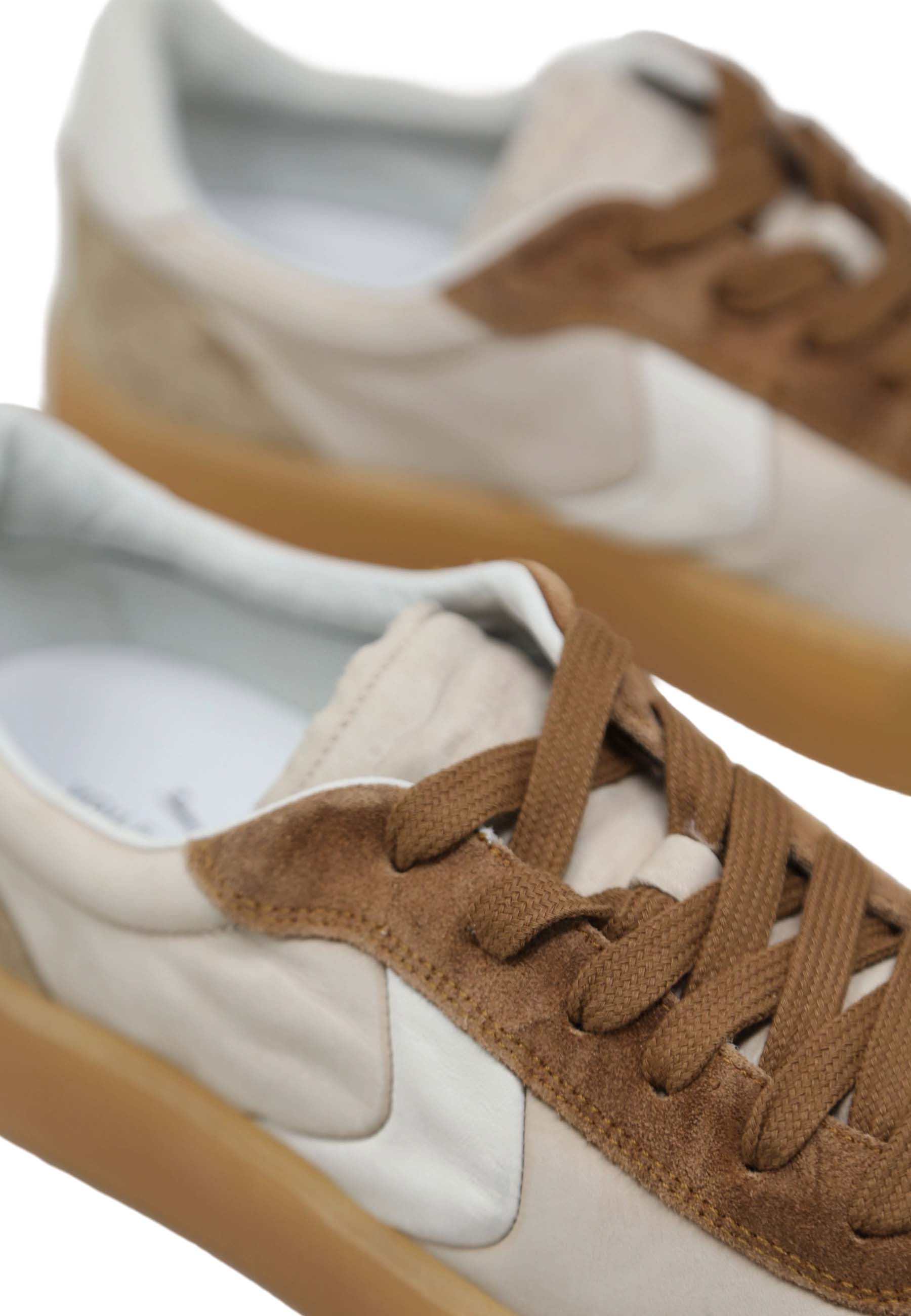 Sneakers Beige Voile Blanche