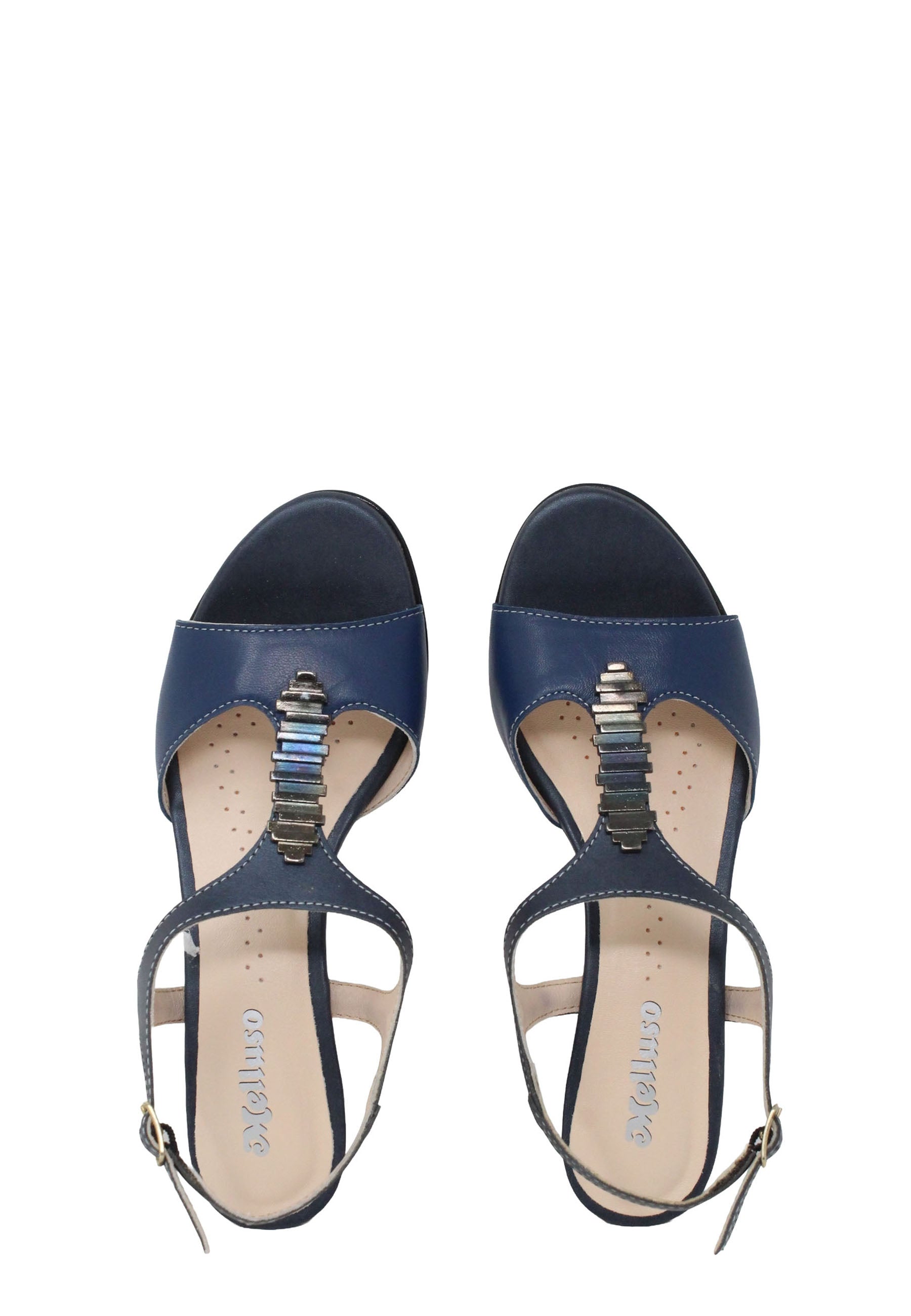 Sandali tacco Blu Melluso