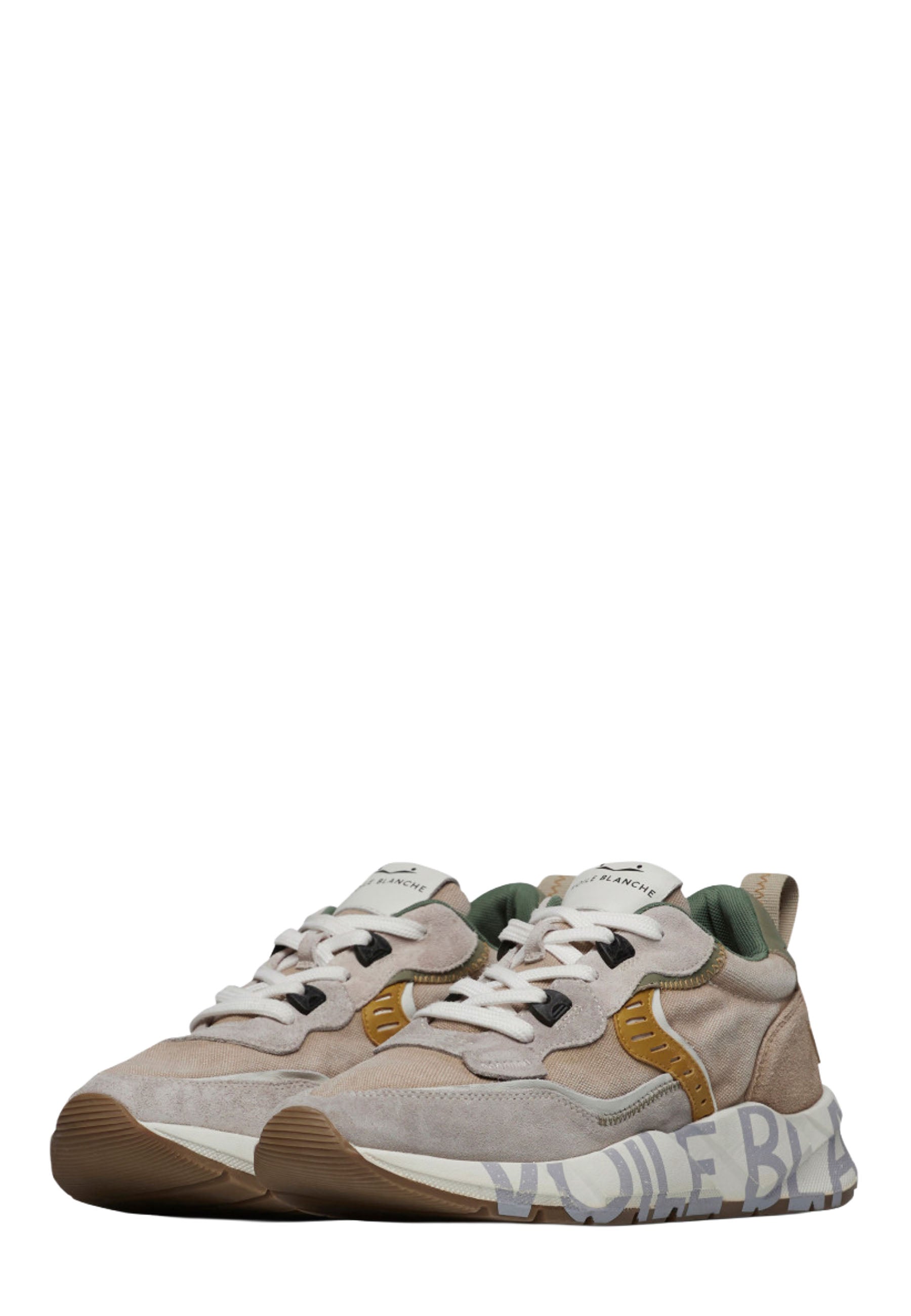 Sneakers Beige Voile Blanche