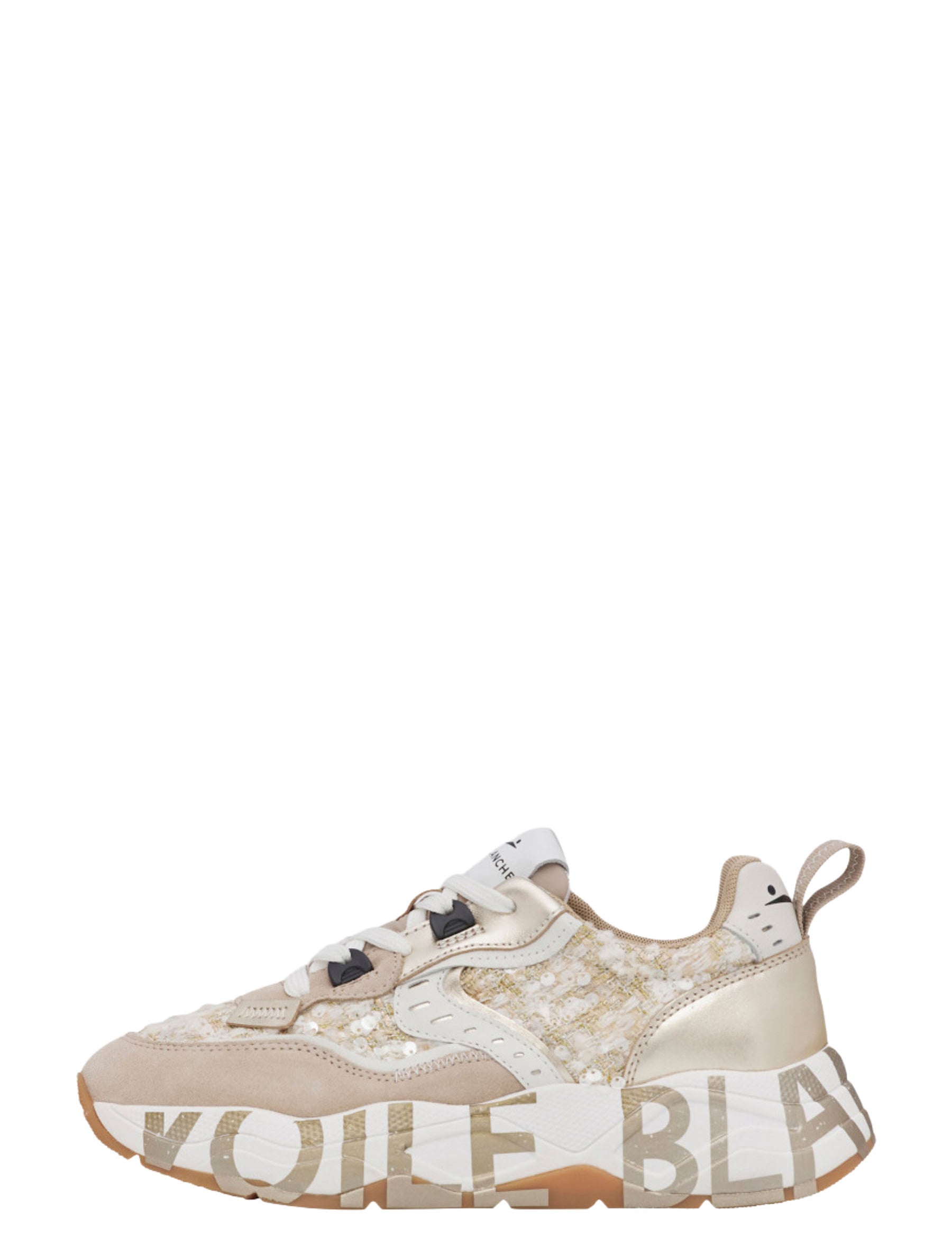 Sneakers Beige Voile Blanche