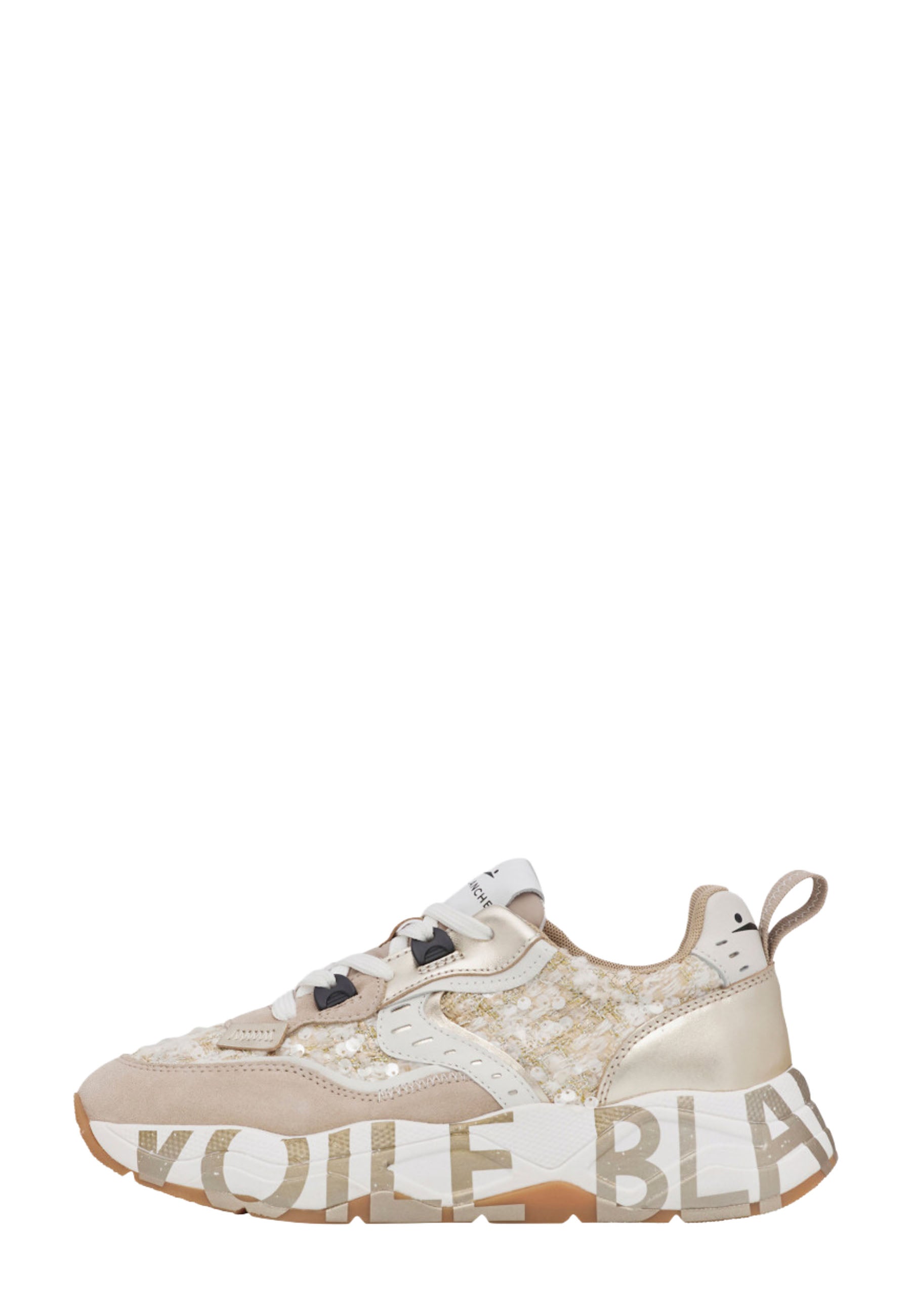 Sneakers Beige Voile Blanche