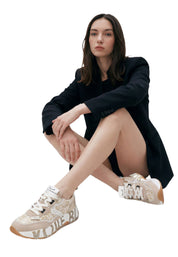 Sneakers Beige Voile Blanche