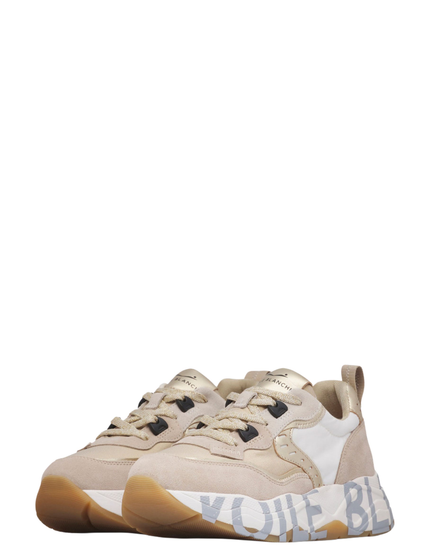 Sneakers Beige Voile Blanche