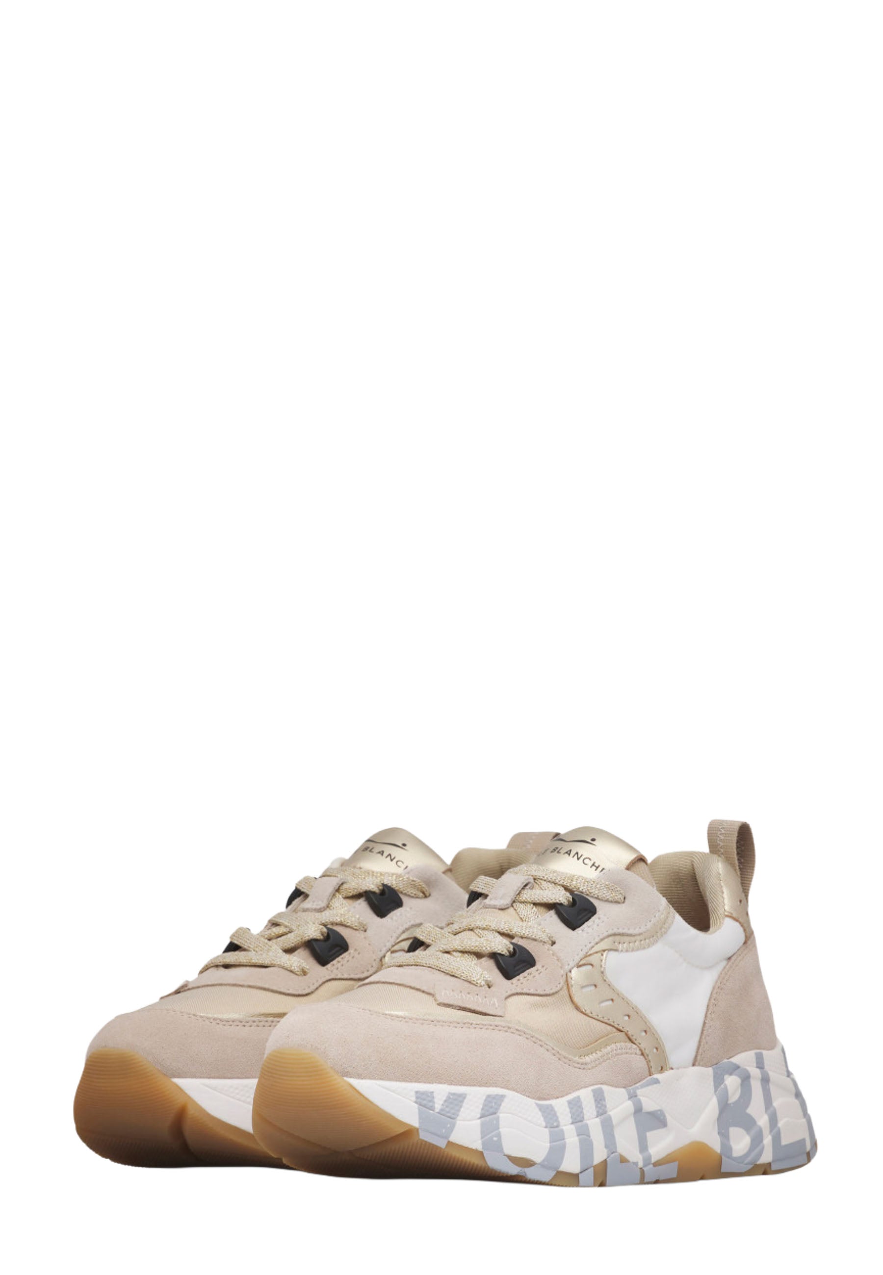 Sneakers Beige Voile Blanche