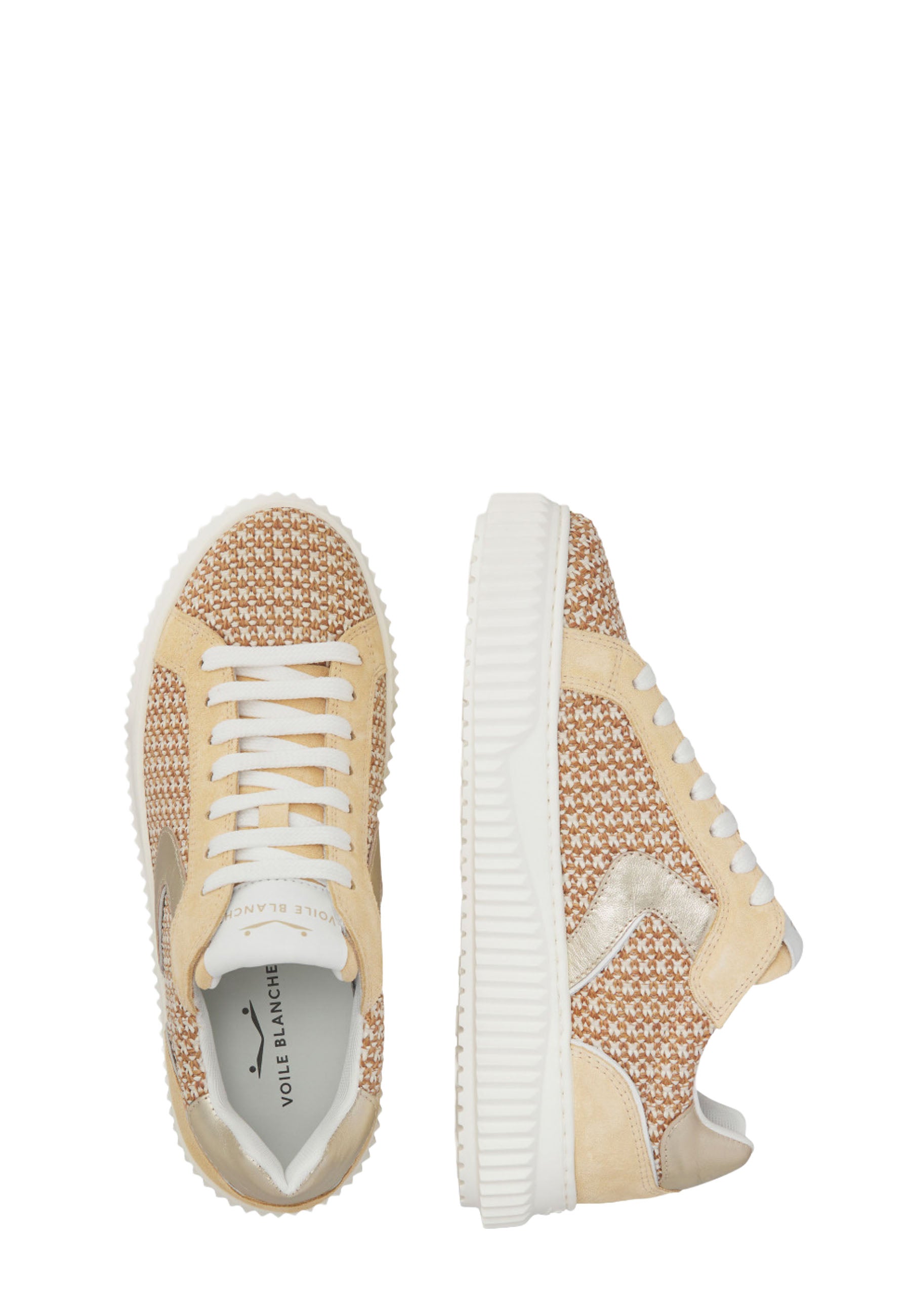 Sneakers Beige Voile Blanche