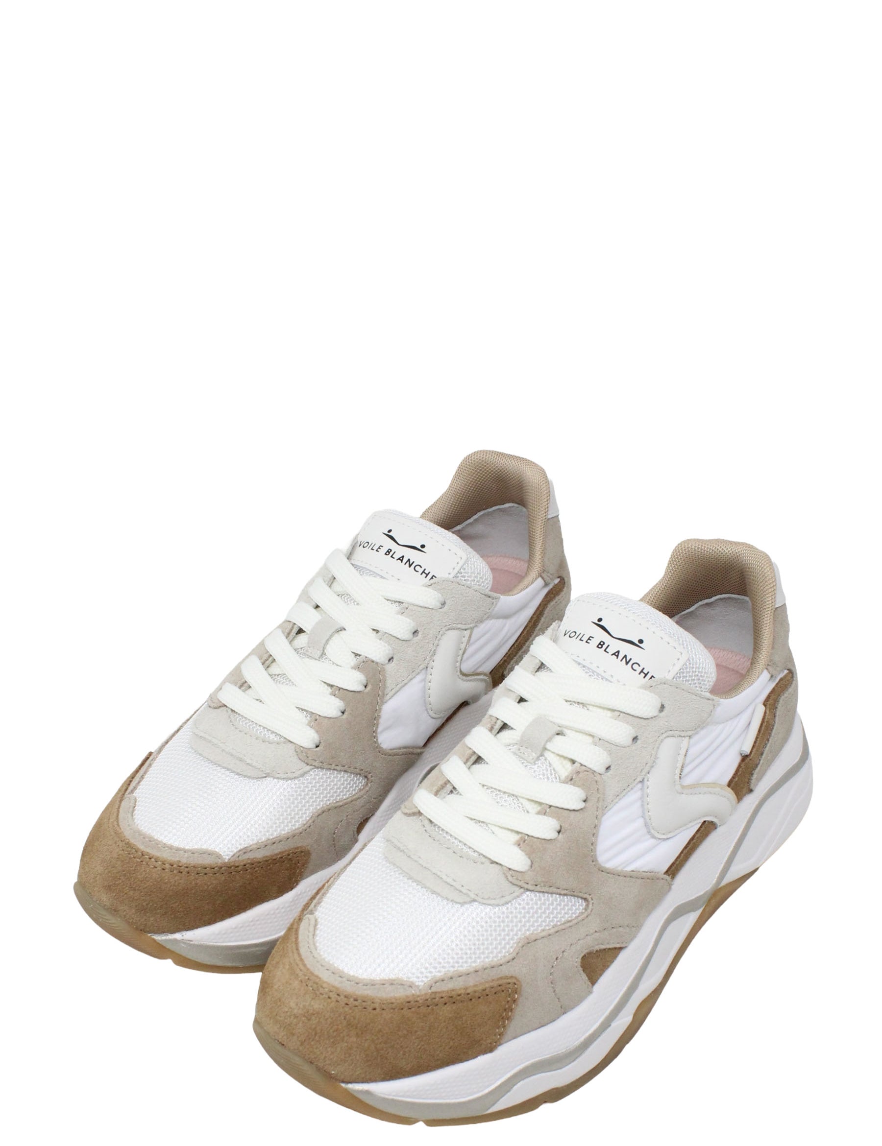 Sneakers Beige Voile Blanche