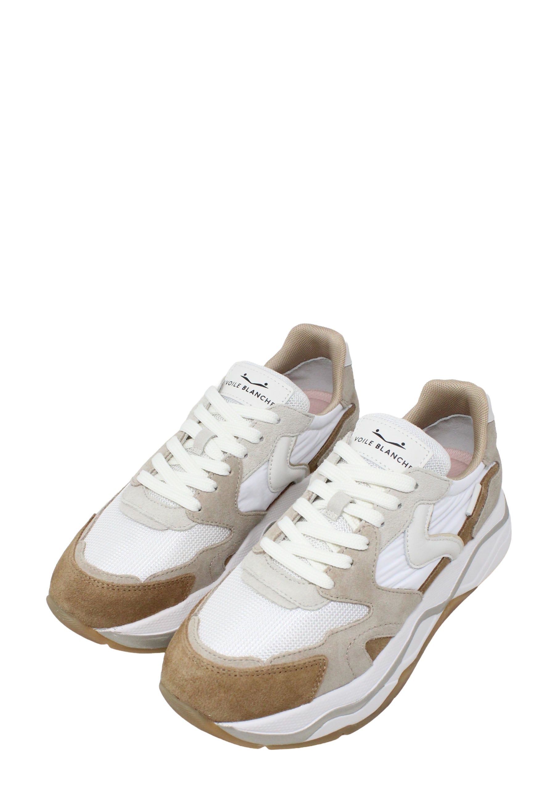 Sneakers Beige Voile Blanche