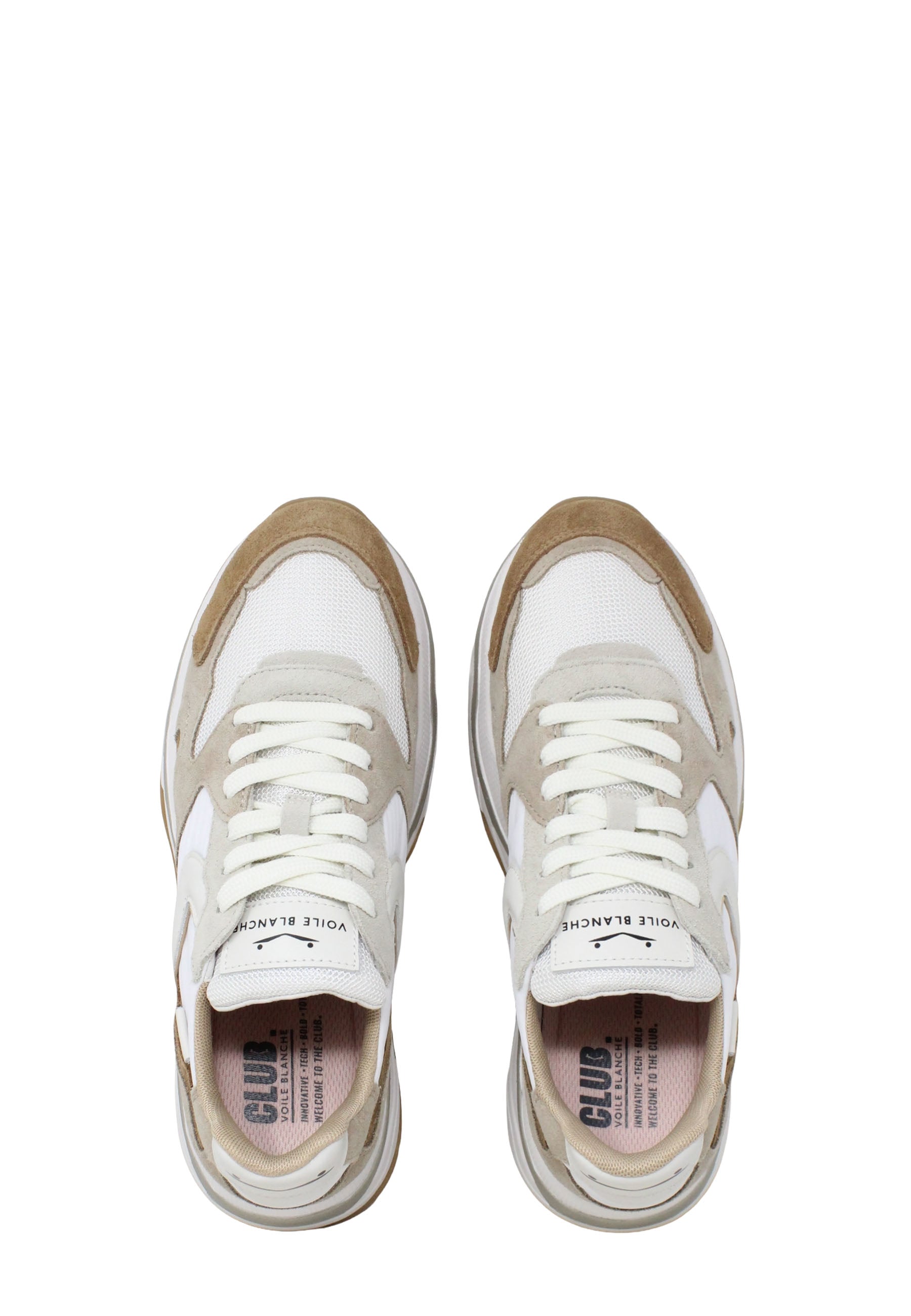 Sneakers Beige Voile Blanche