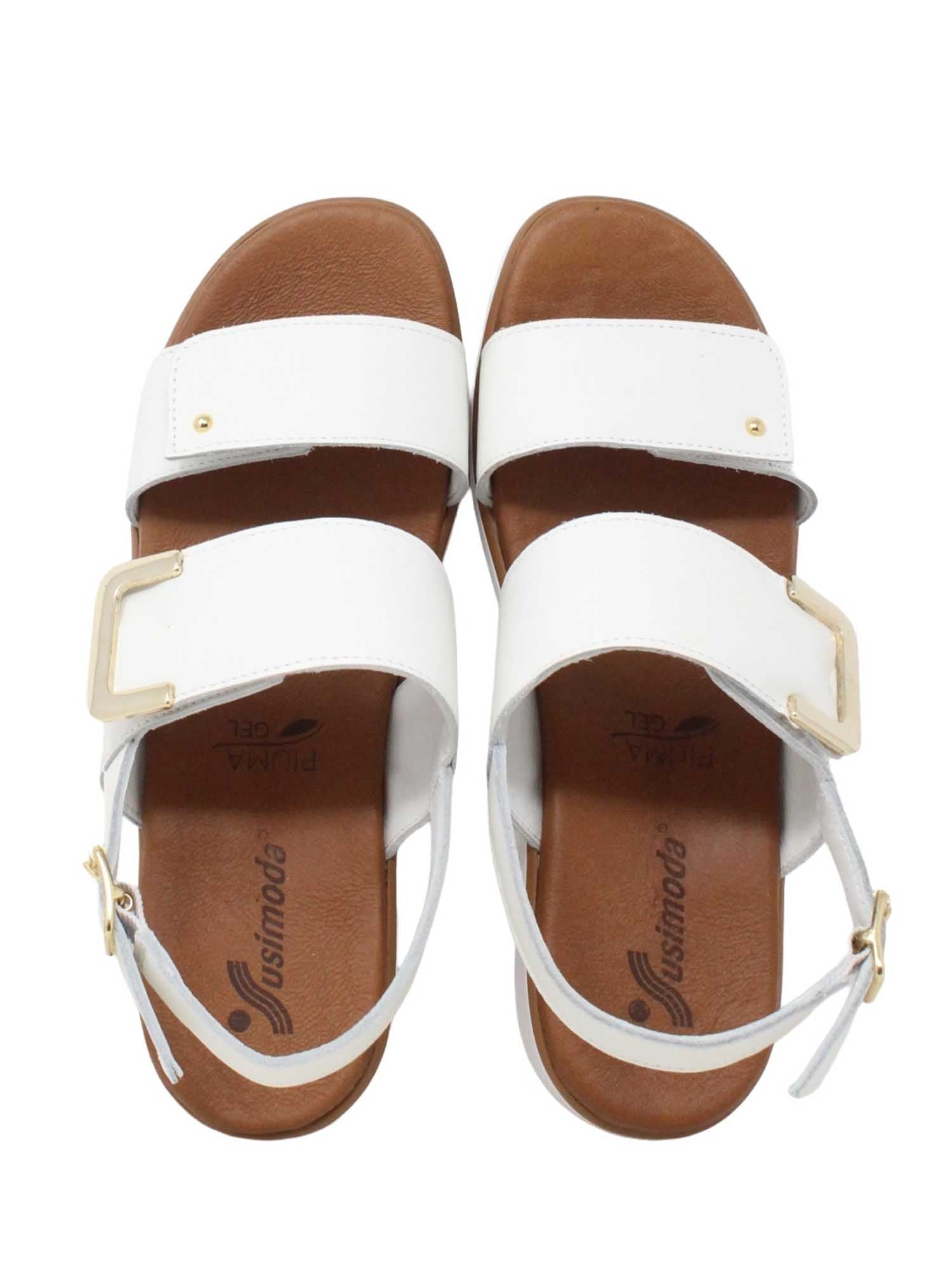 Sandali zeppa Bianco Susimoda