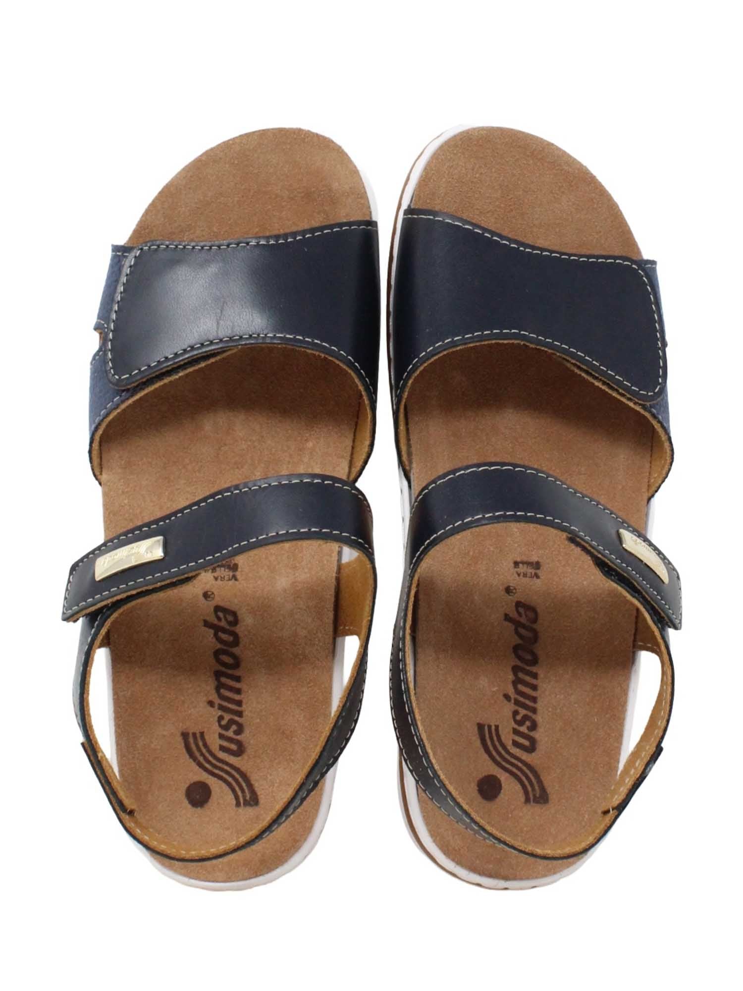 Sandali zeppa Blu Susimoda