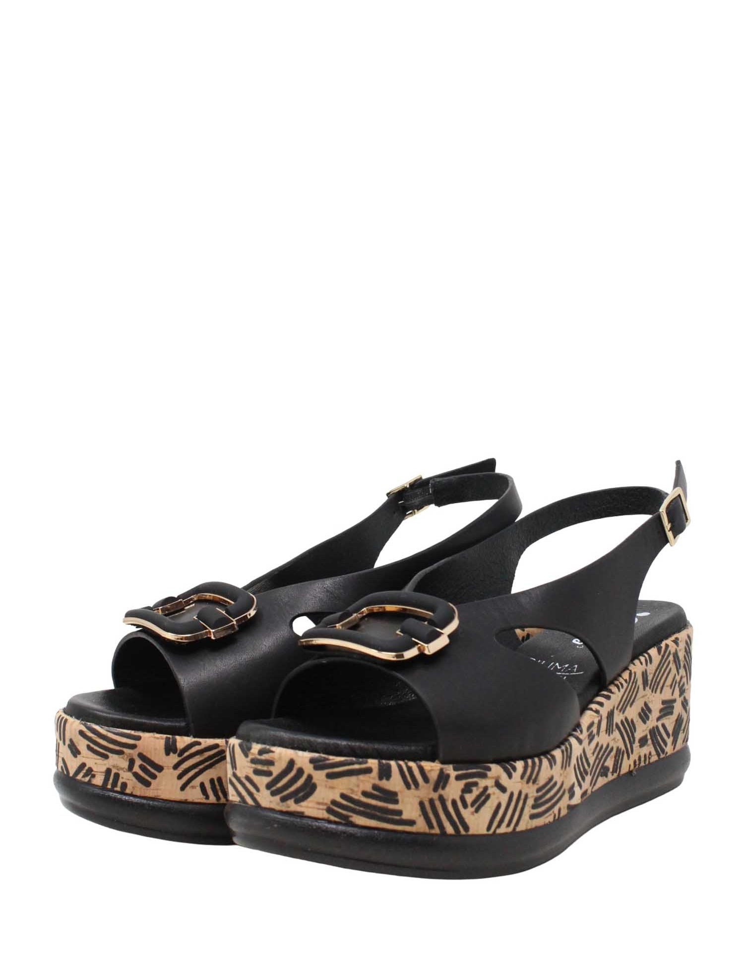 Sandali zeppa Nero Susimoda