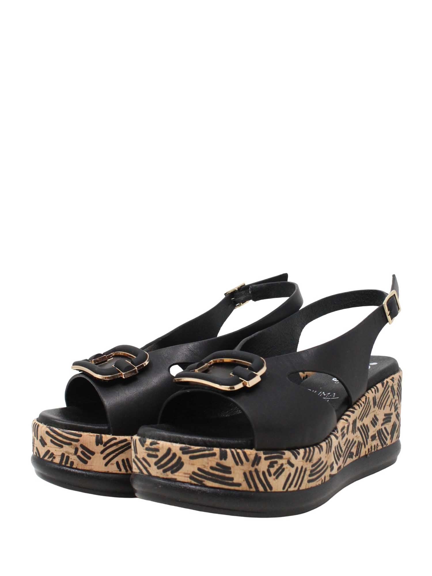 Sandali zeppa Nero Susimoda