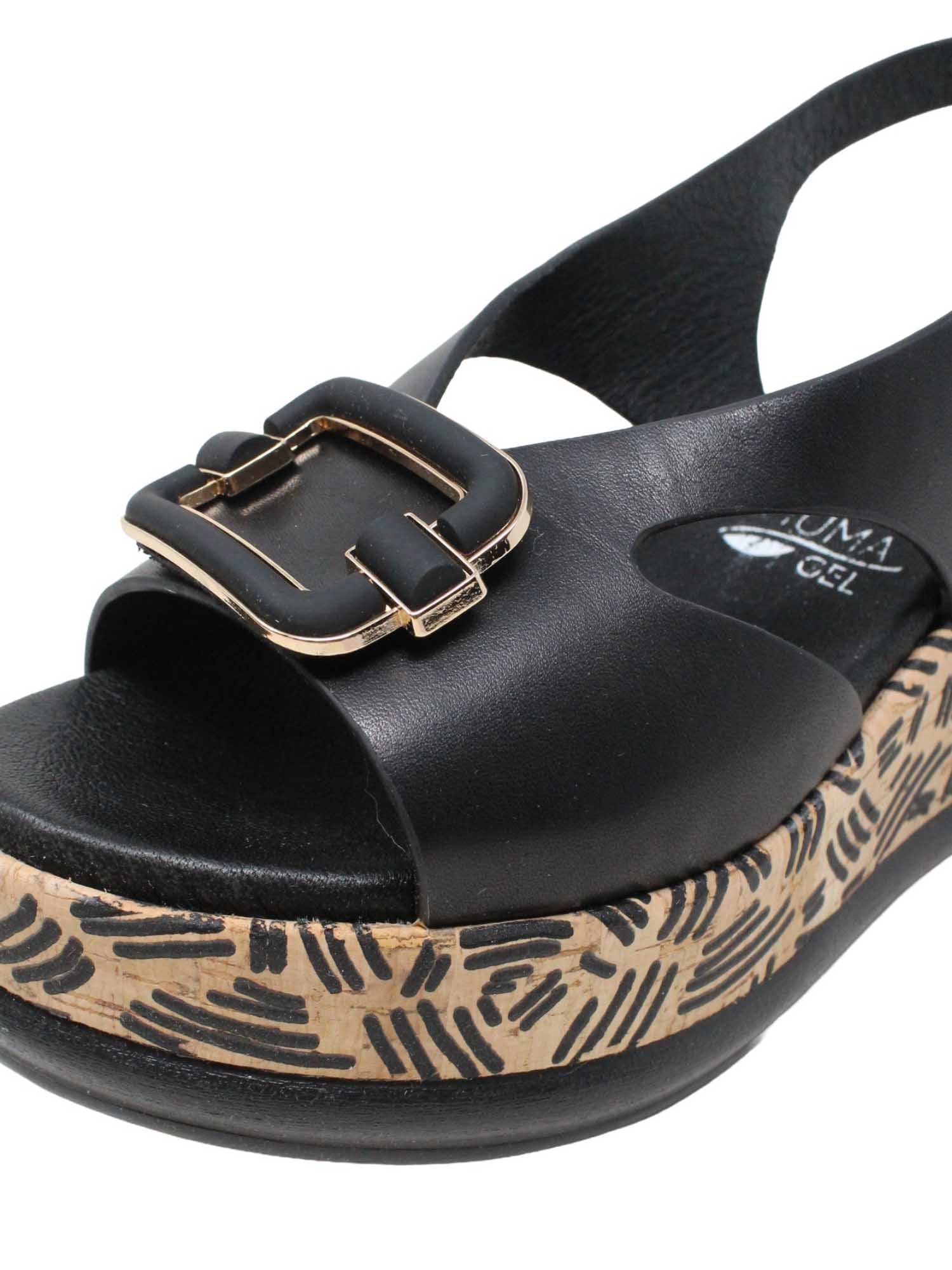 Sandali zeppa Nero Susimoda