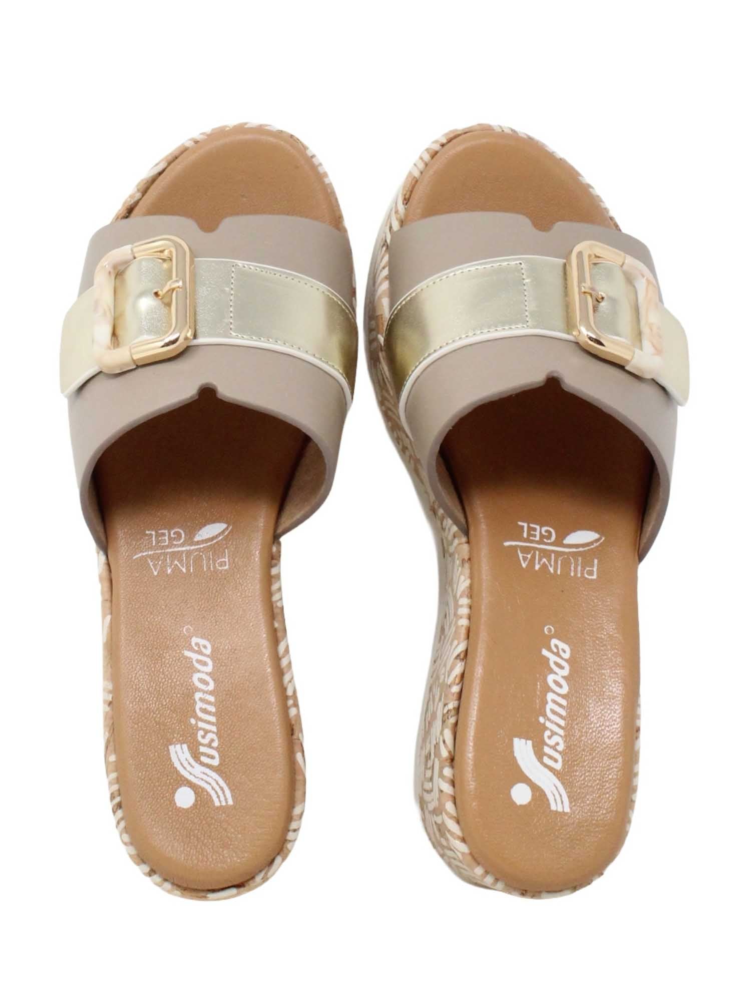 Sandali zeppa Grigio Susimoda