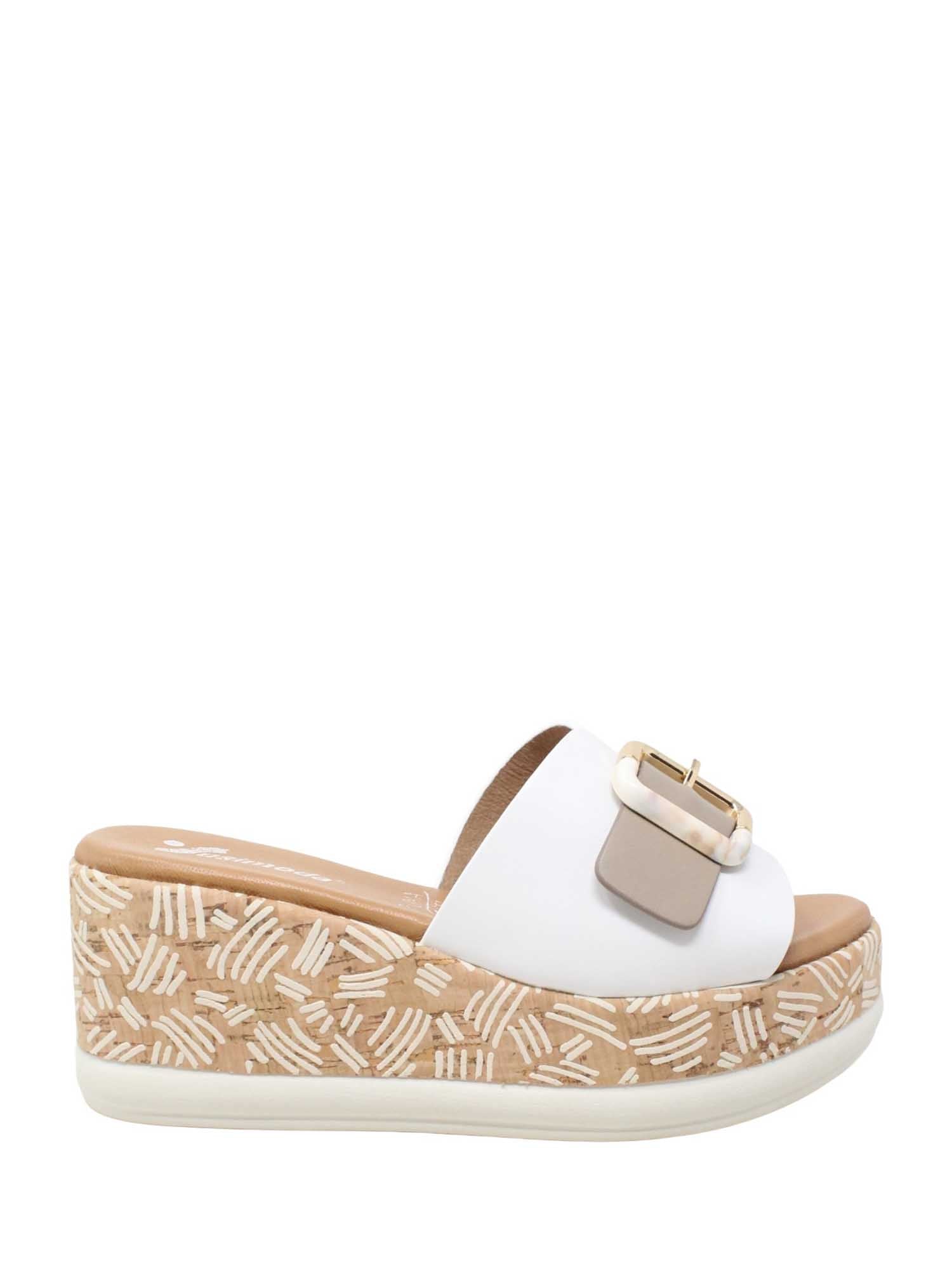 Sandali zeppa Bianco Susimoda