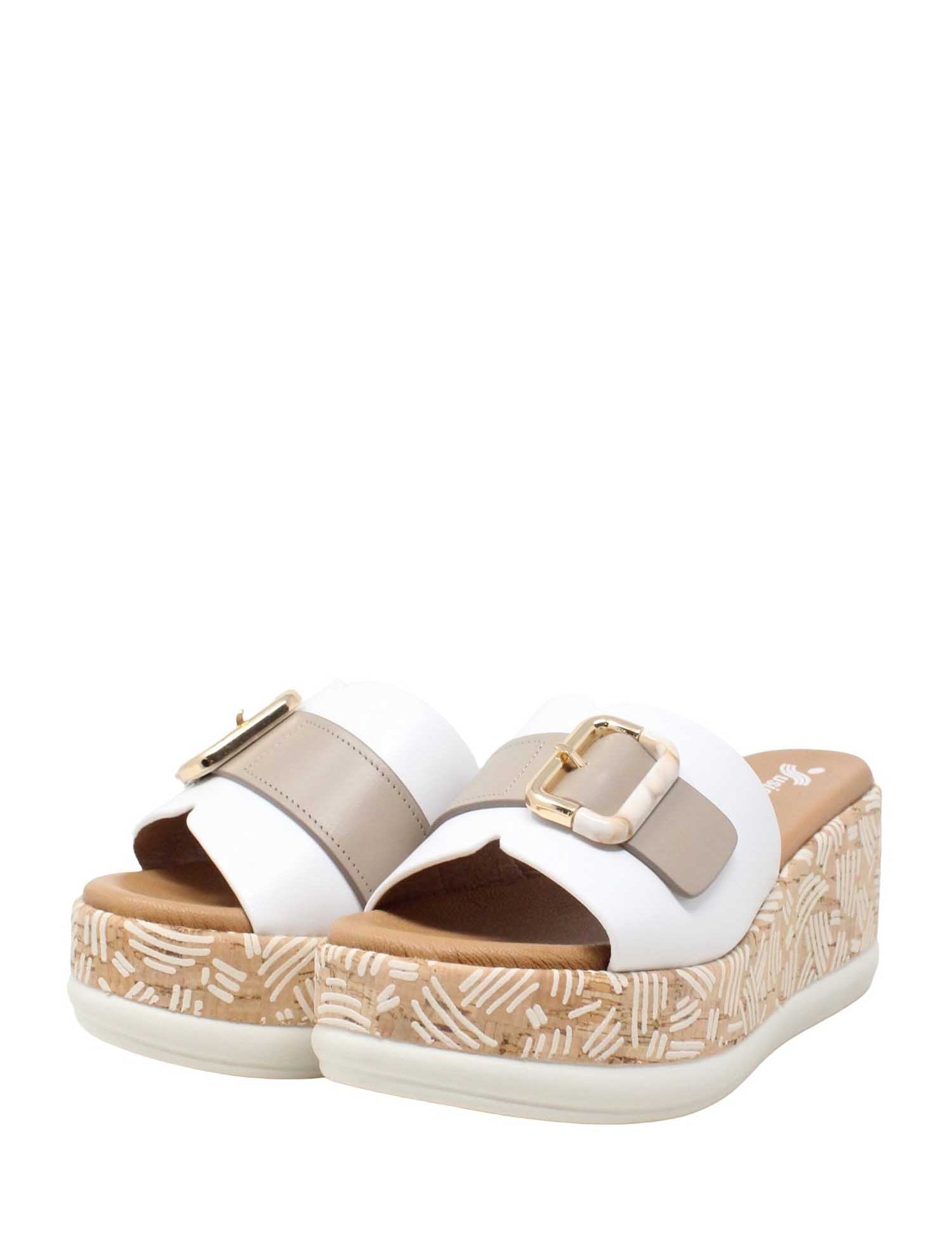 Sandali zeppa Bianco Susimoda