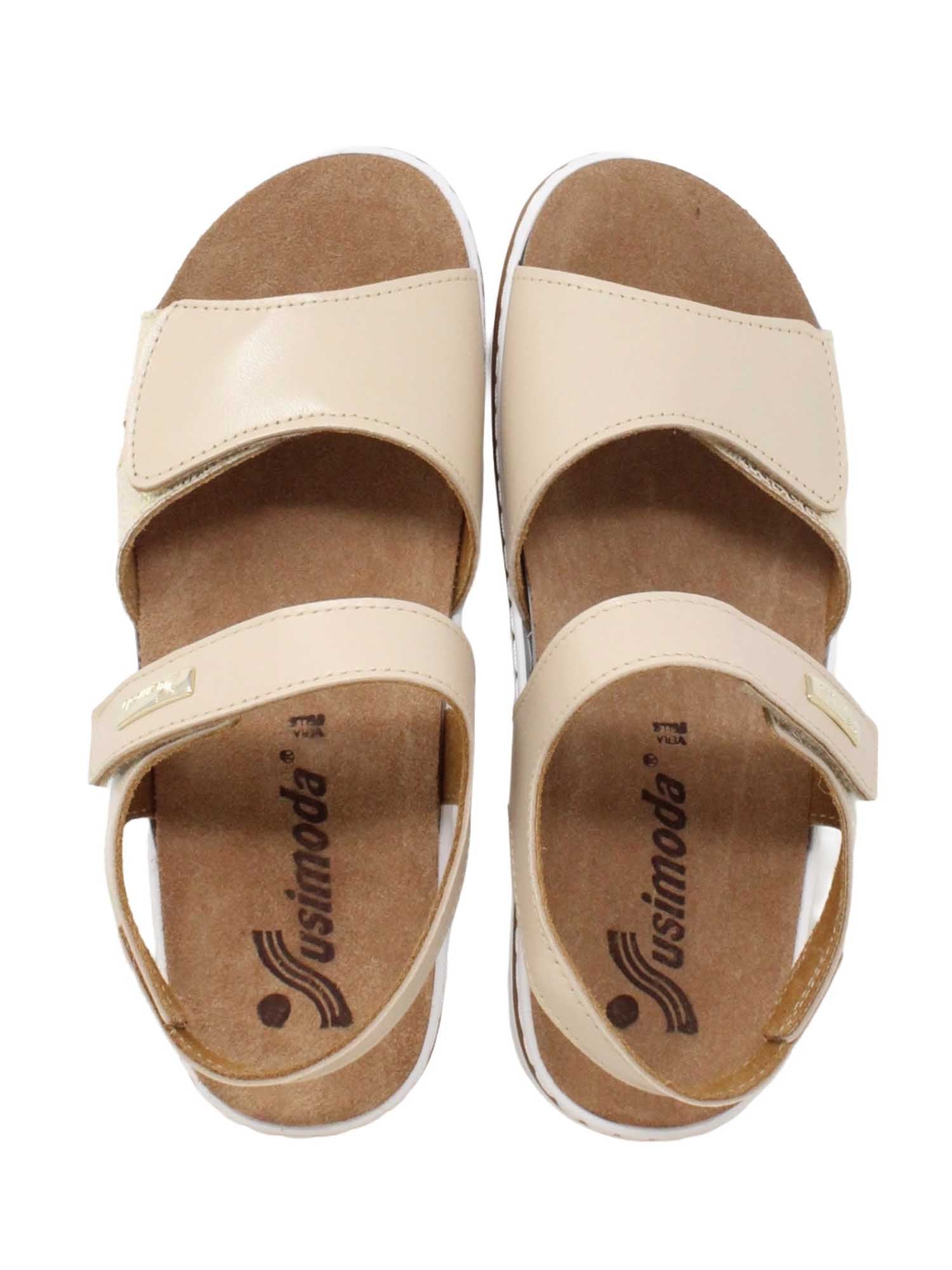 Sandali zeppa Beige Susimoda