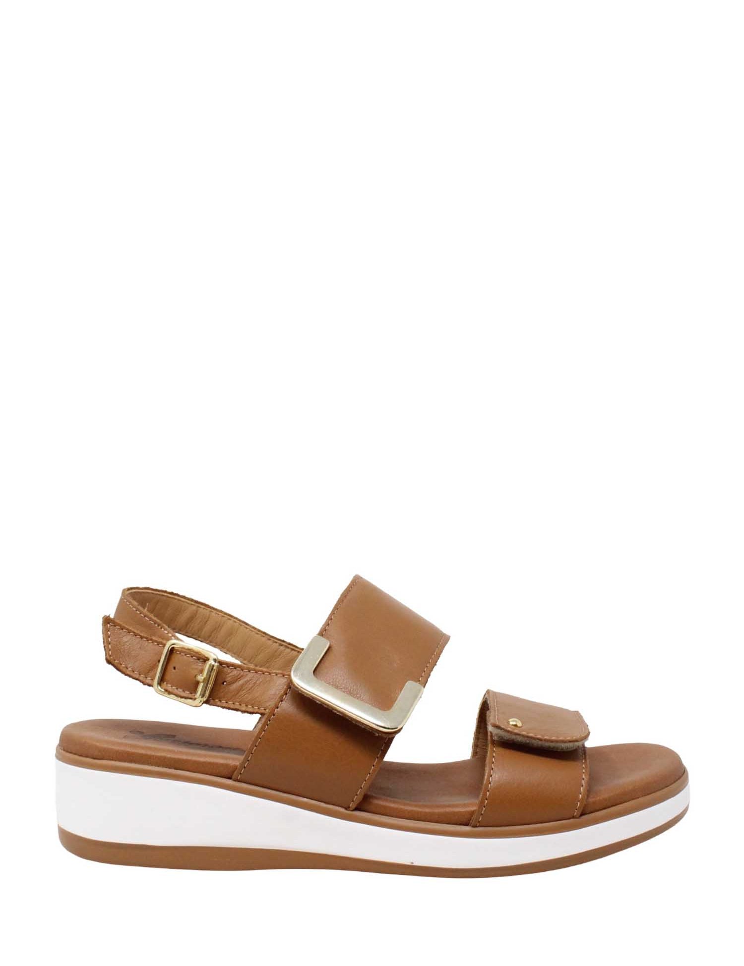 Sandali zeppa Marrone Susimoda