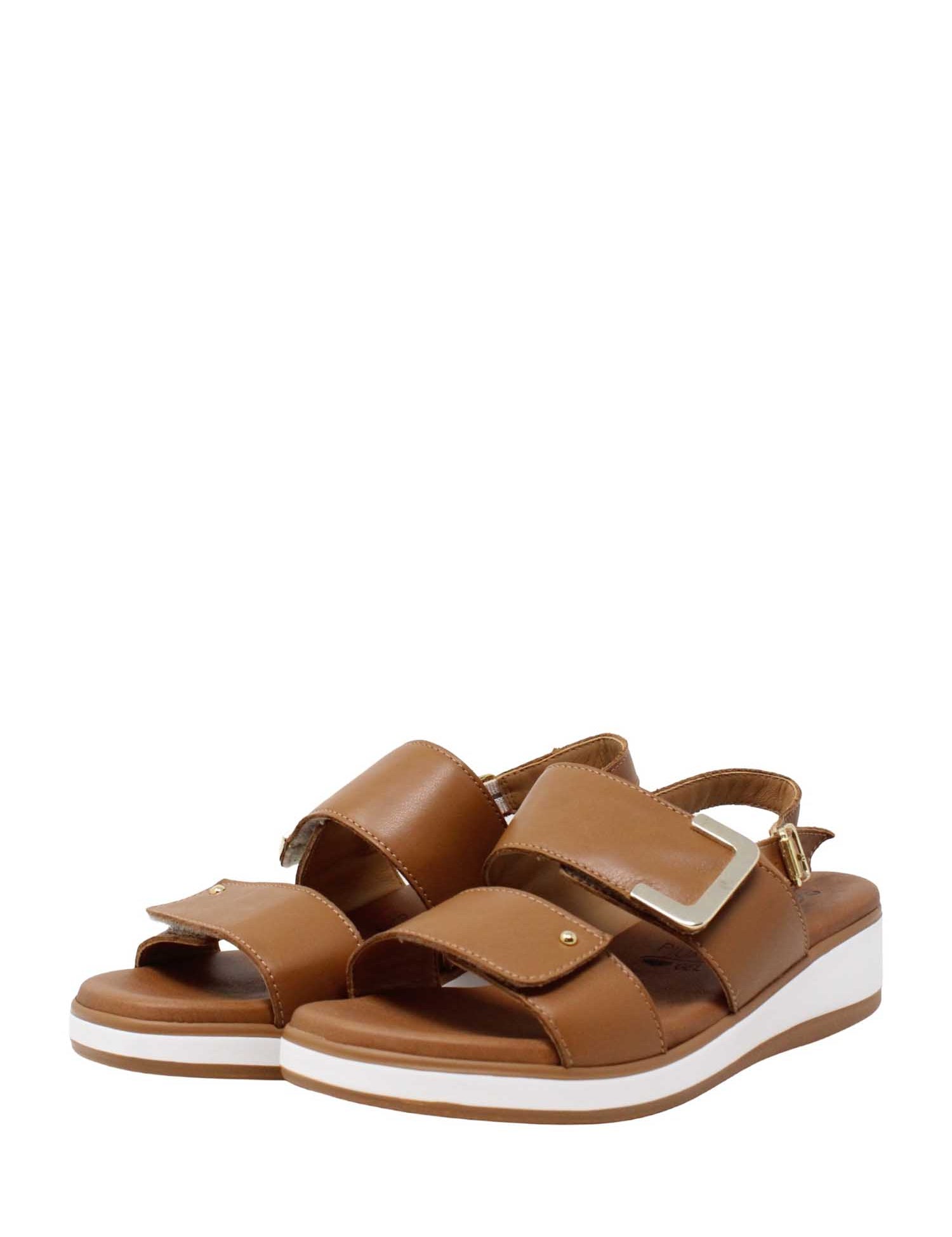 Sandali zeppa Marrone Susimoda
