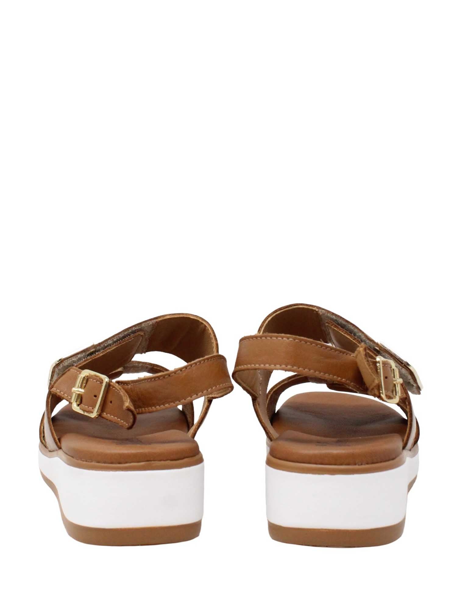 Sandali zeppa Marrone Susimoda