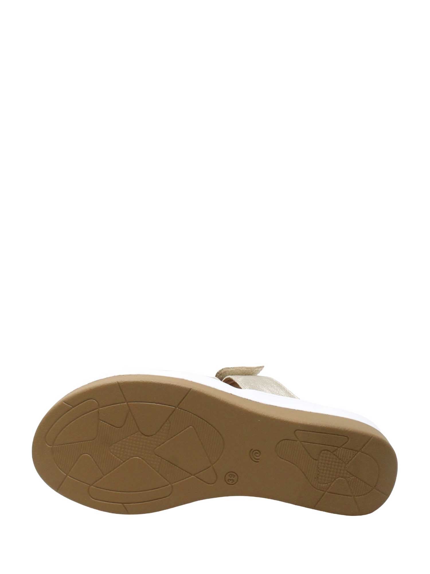 Sandali zeppa Dorato Susimoda