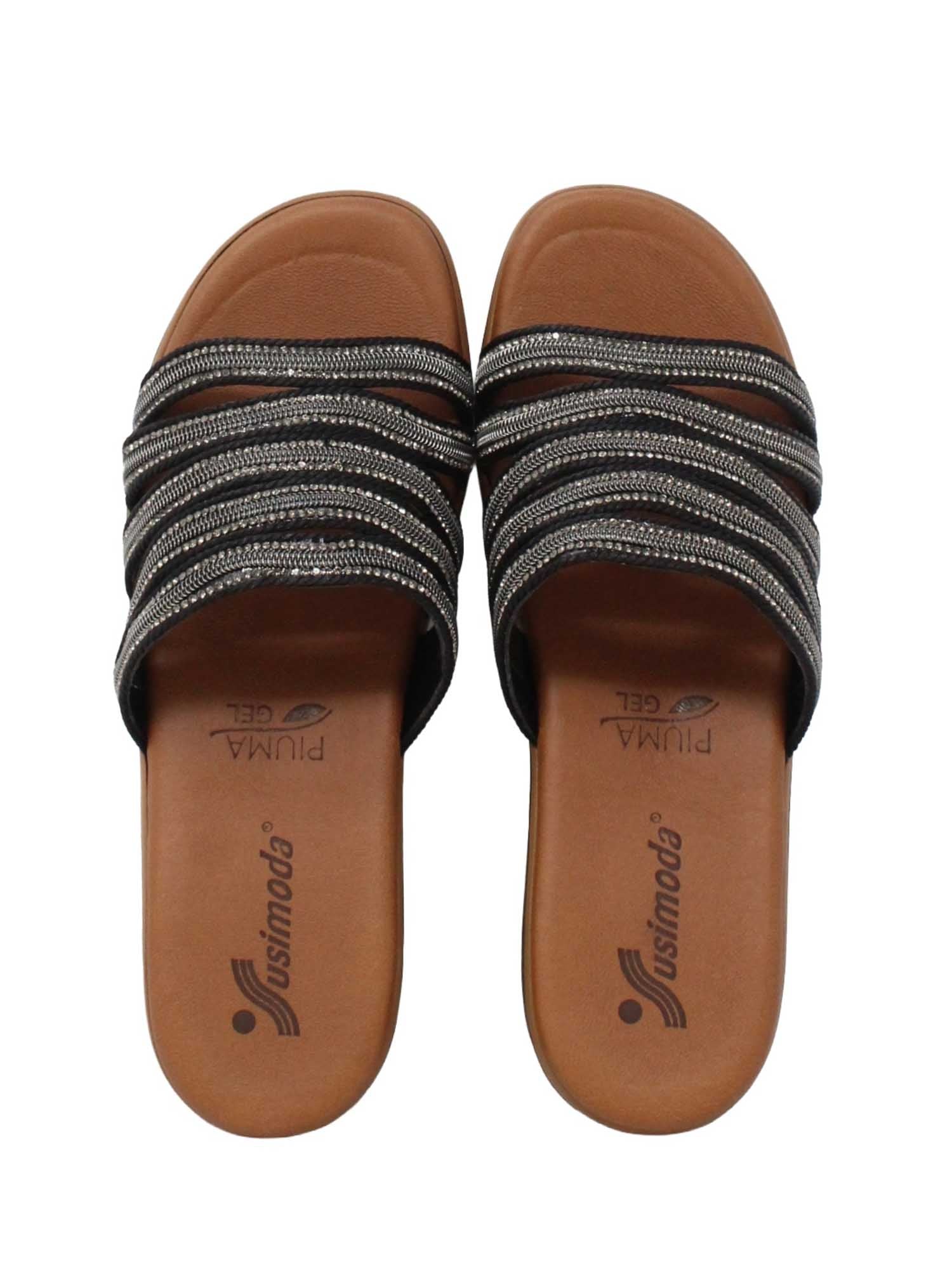 Sandali zeppa Nero Susimoda