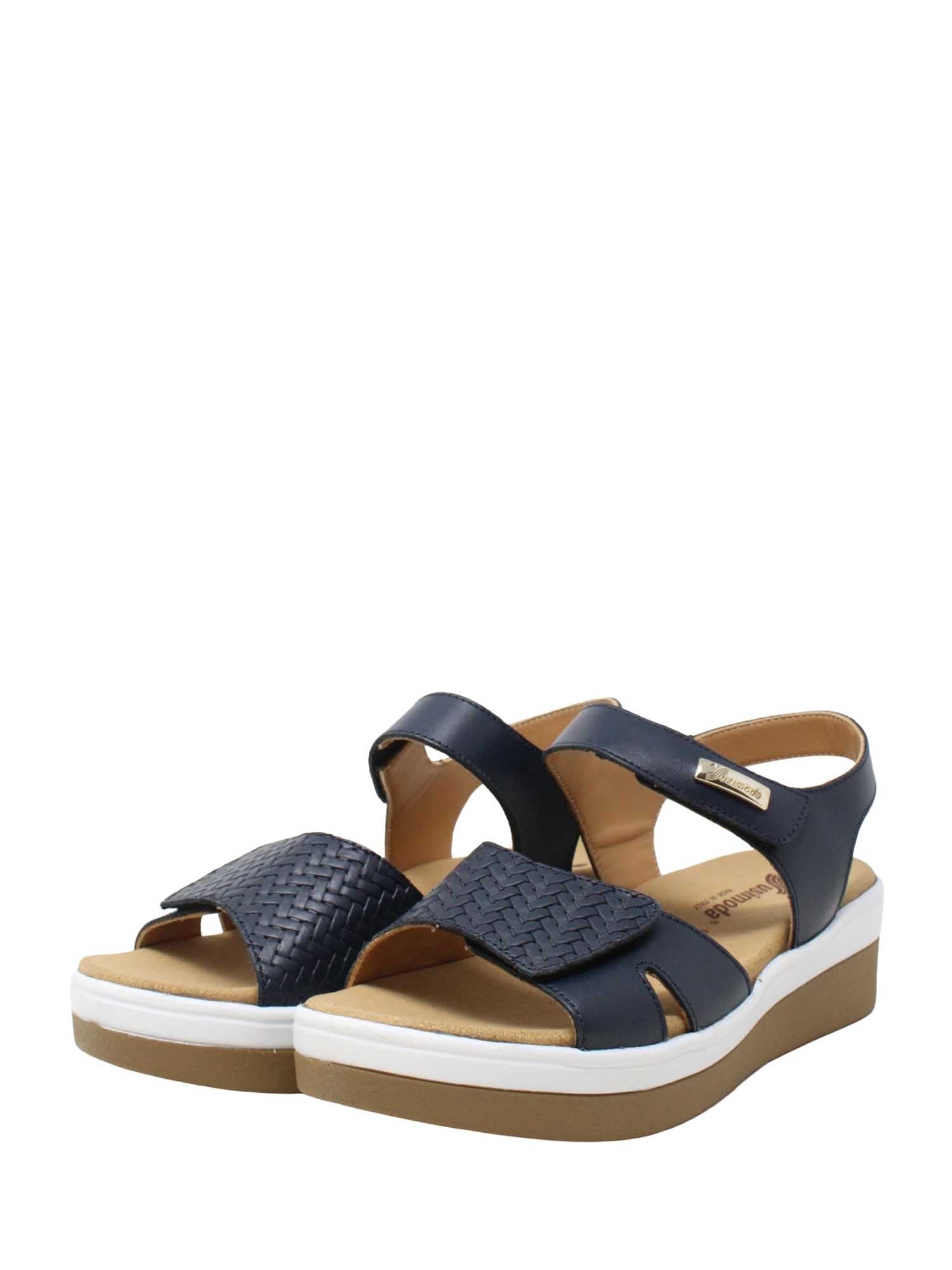 Sandali zeppa Blu Susimoda