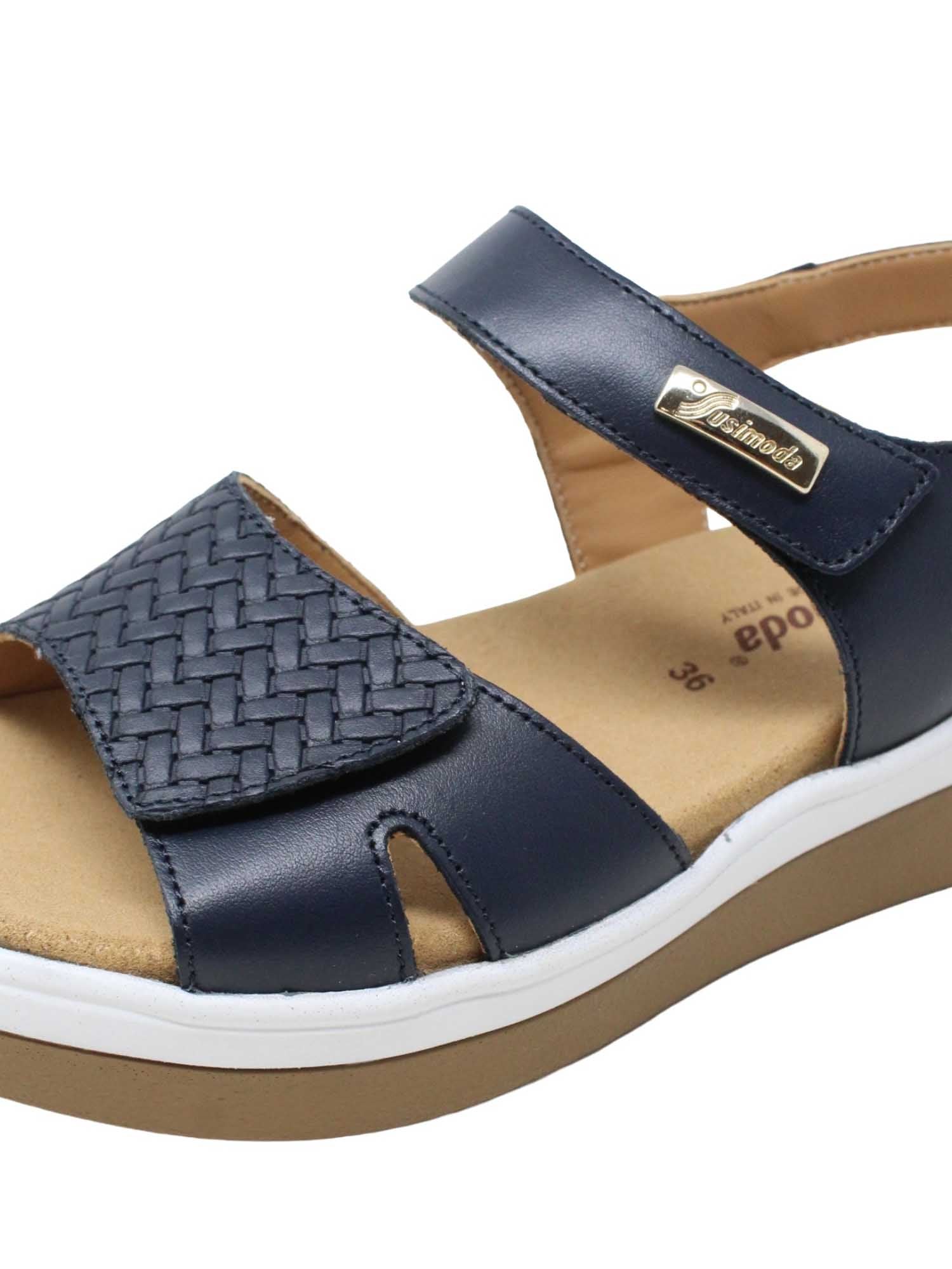 Sandali zeppa Blu Susimoda