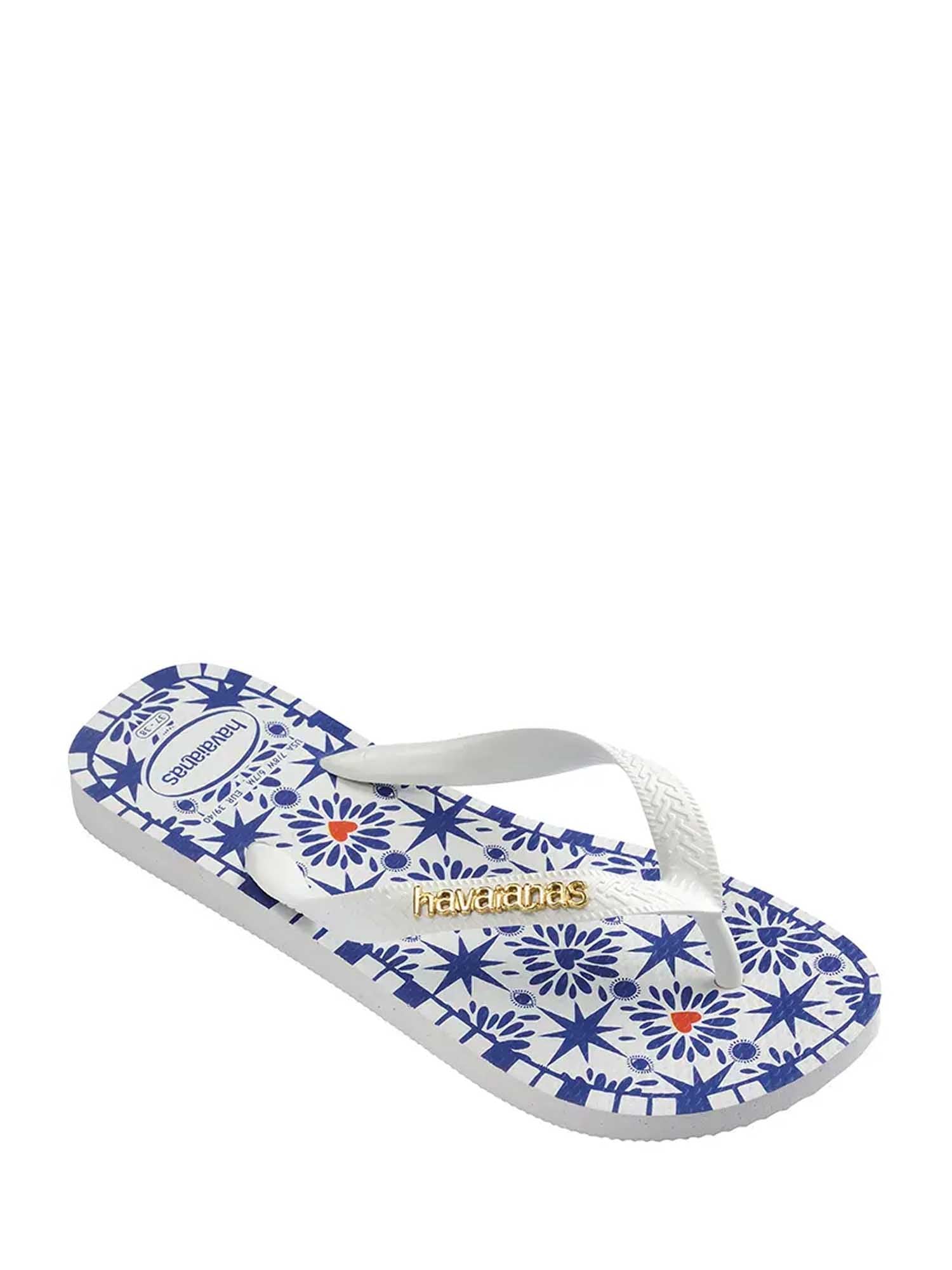 Infradito Bianco Blu Havaianas