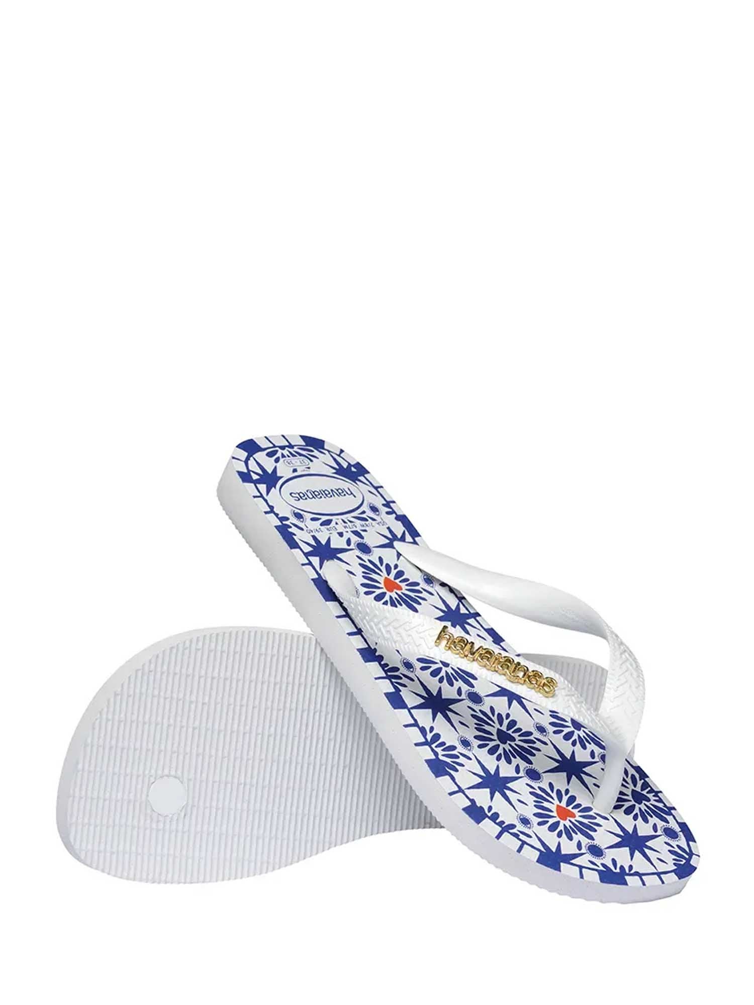 Infradito Bianco Blu Havaianas