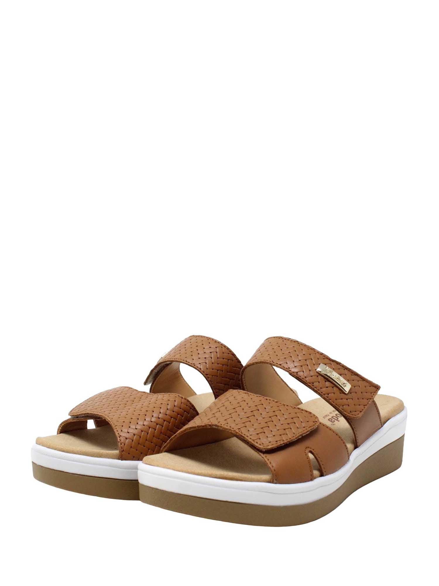 Sandali zeppa Marrone Susimoda