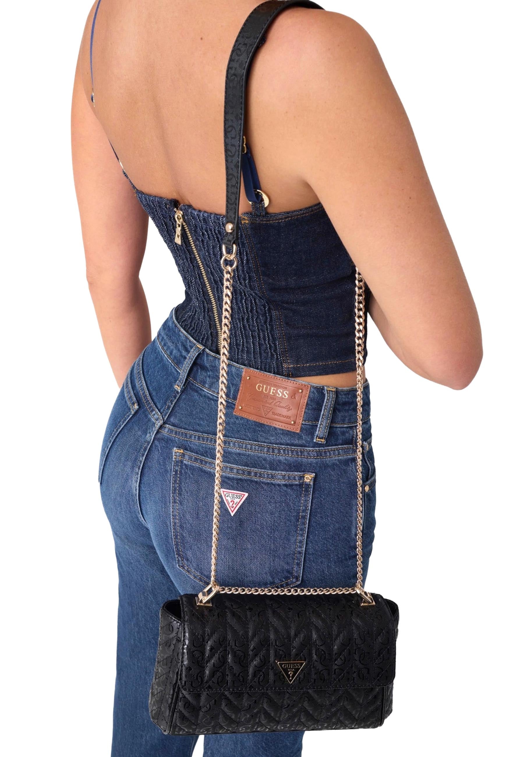 Tracolla Nero Guess