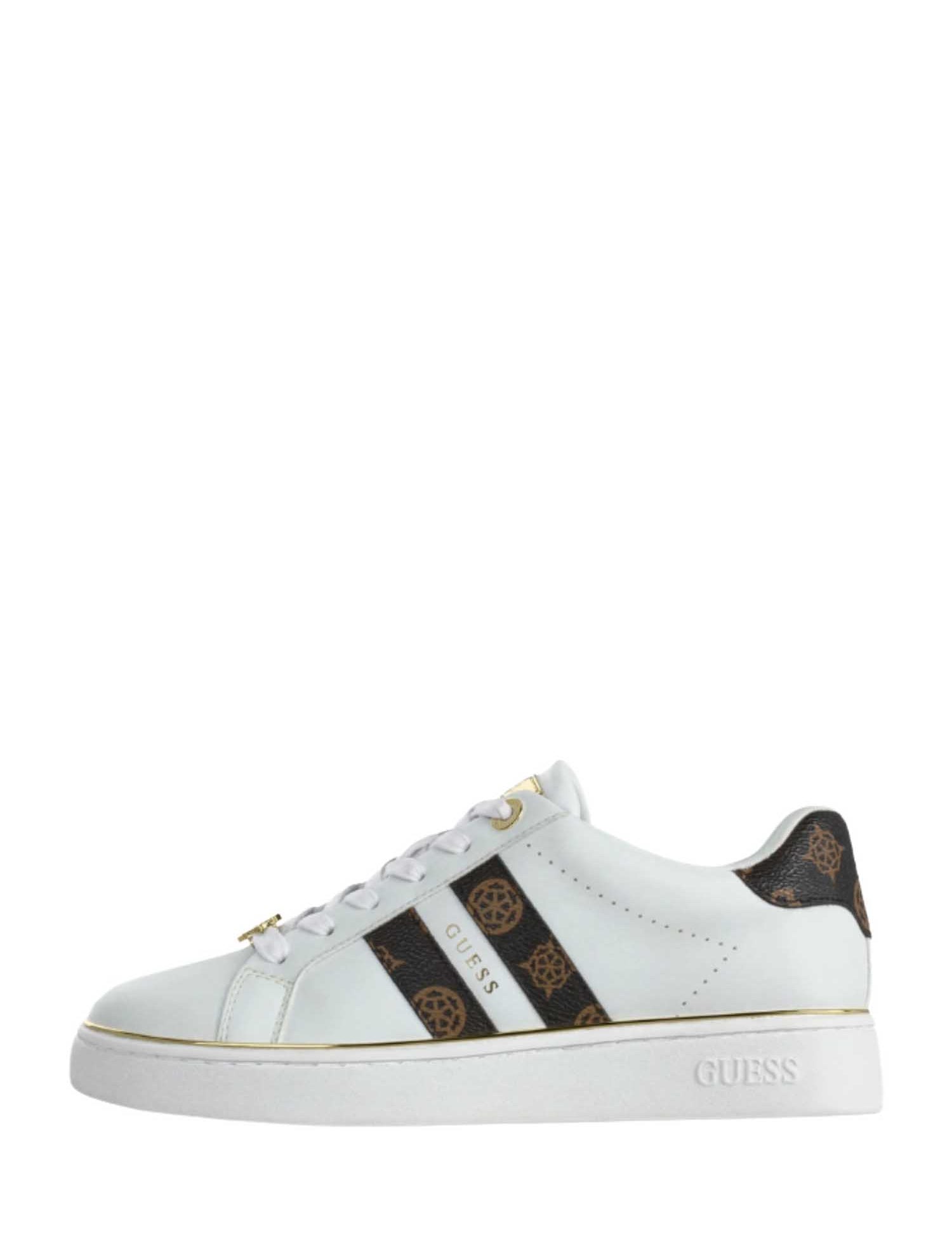 Sneakers Bianco Marrone Guess
