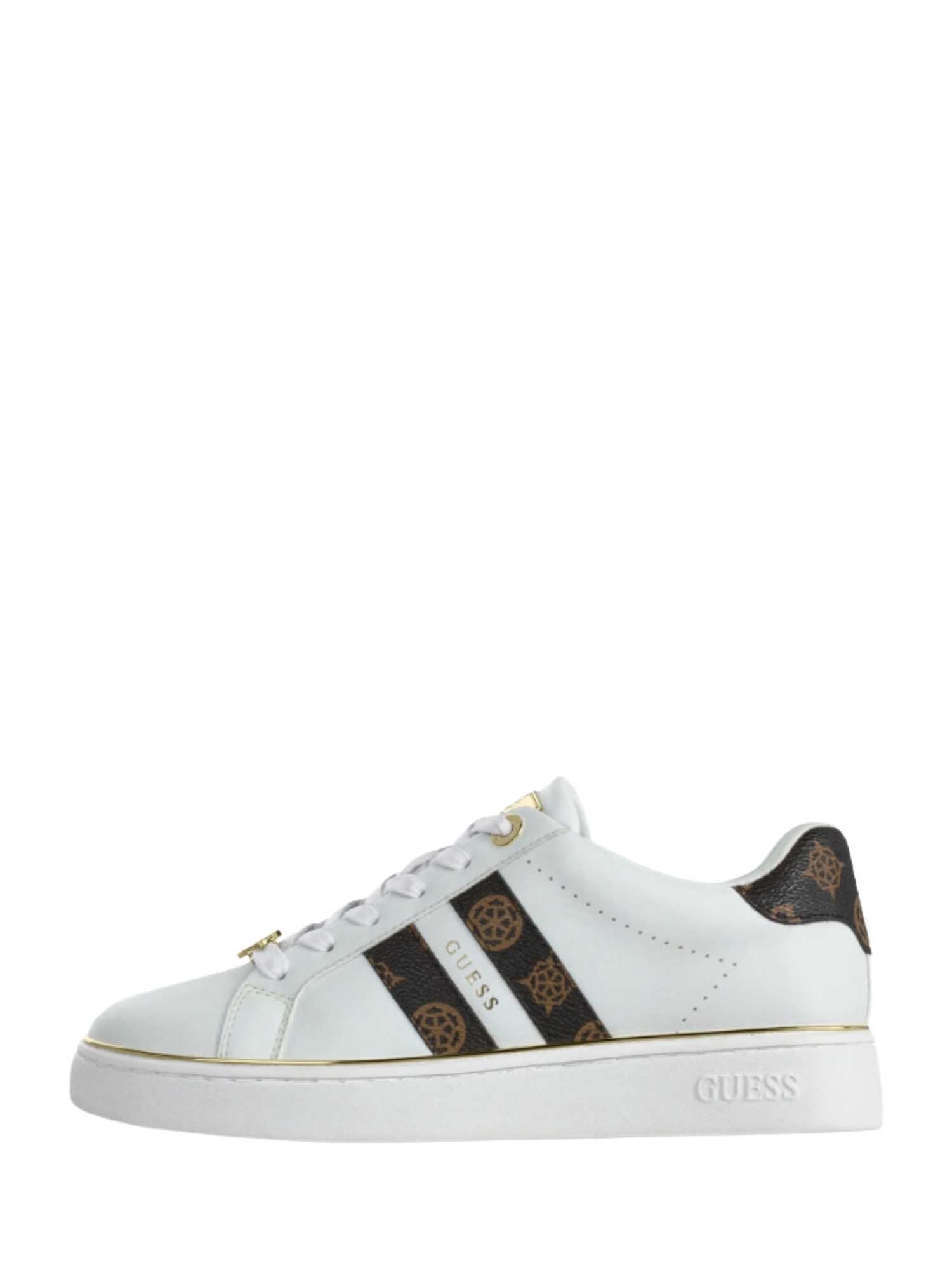 Sneakers Bianco Marrone Guess