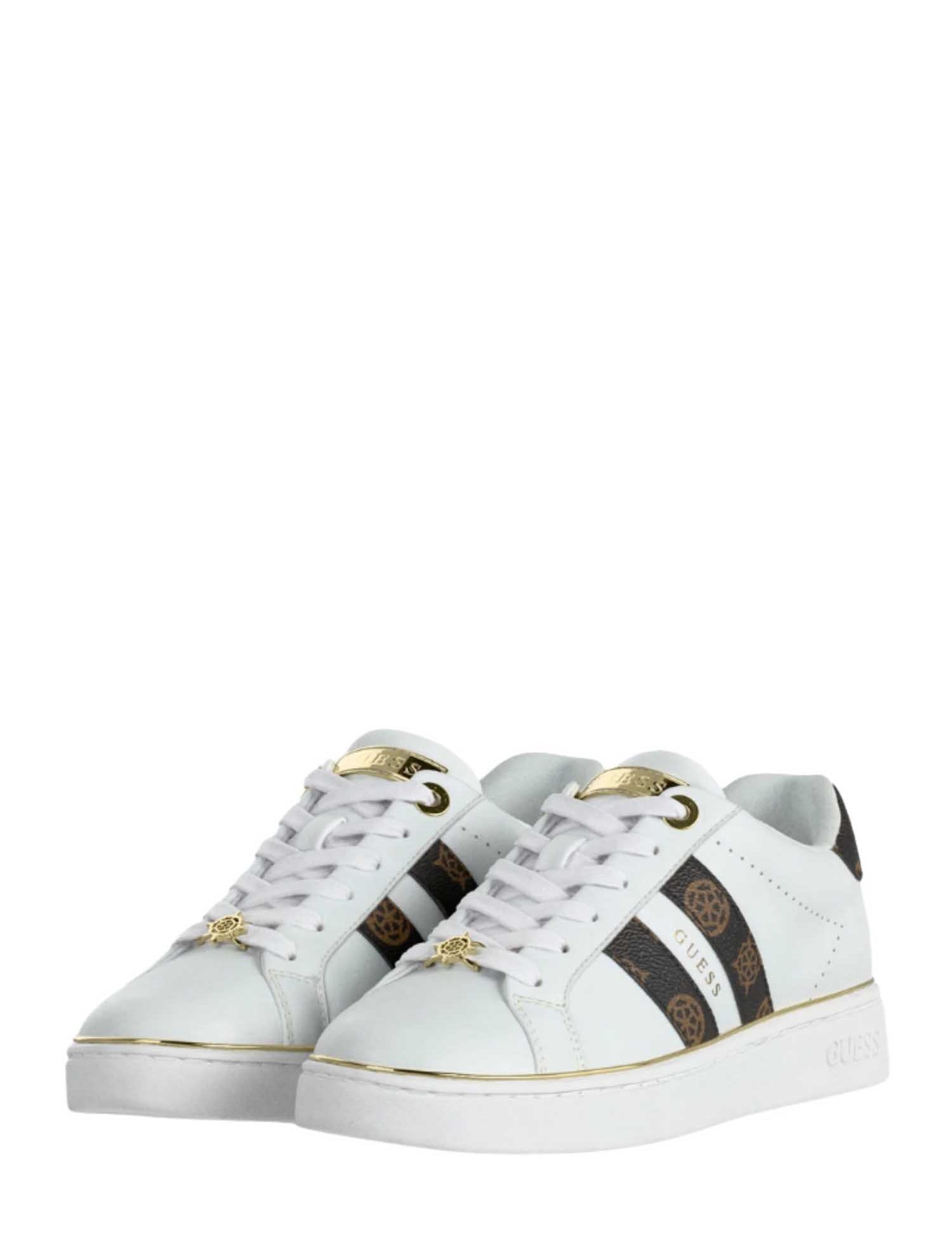 Sneakers Bianco Marrone Guess