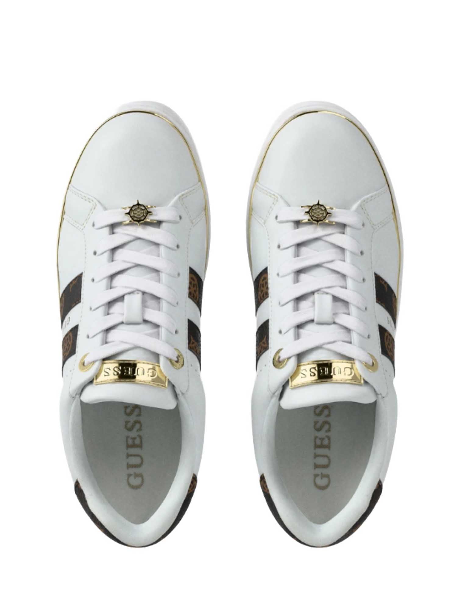 Sneakers Bianco Marrone Guess