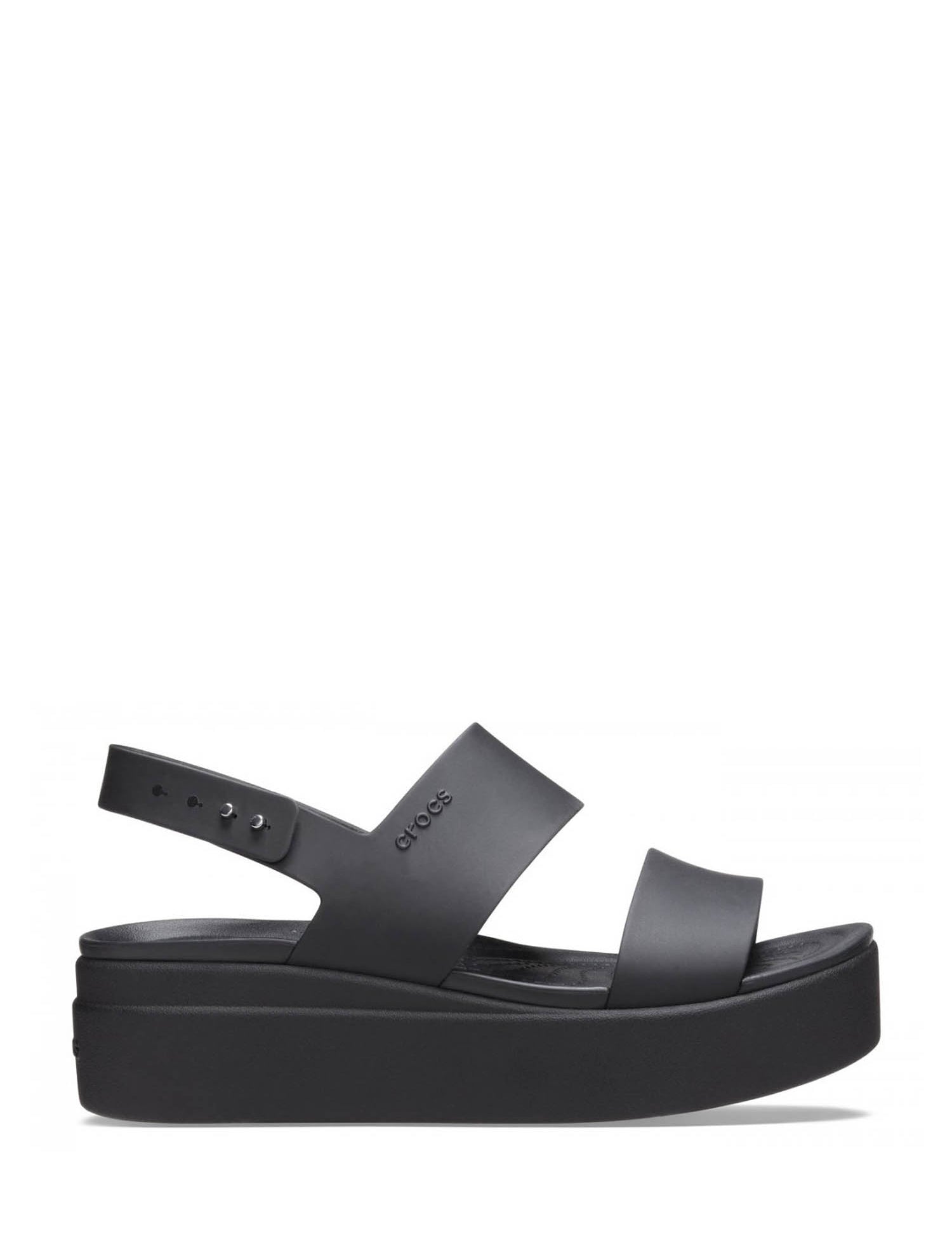 Sandali zeppa Nero Crocs