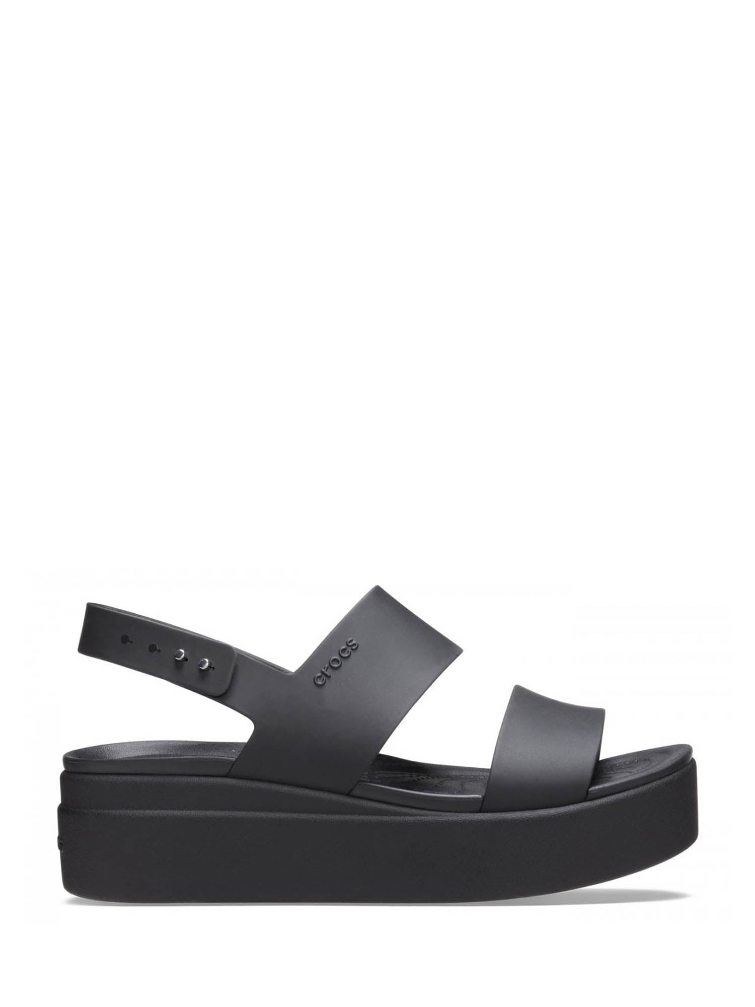 Sandali zeppa Nero Crocs
