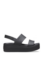 Sandali zeppa Nero Crocs