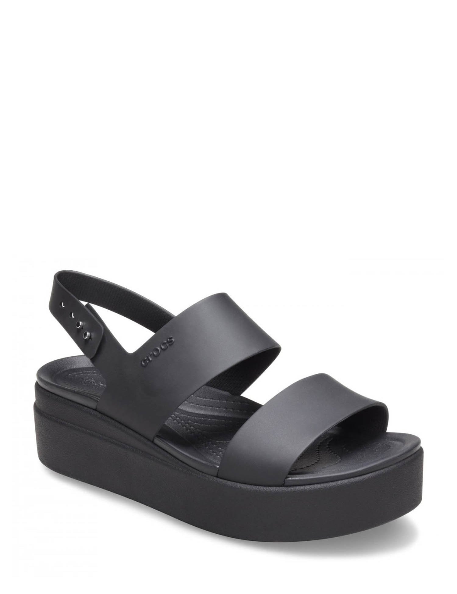 Sandali zeppa Nero Crocs