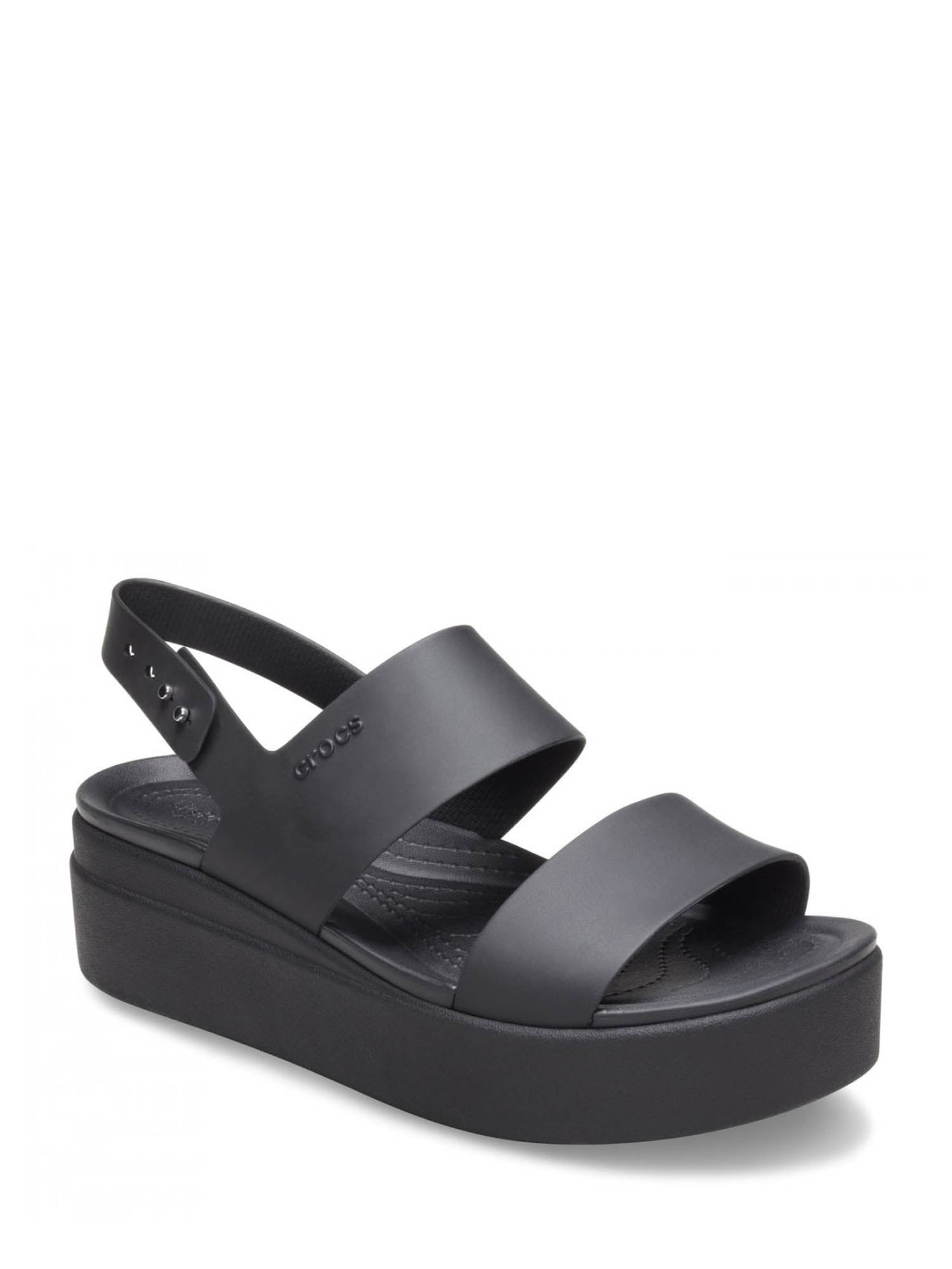 Sandali zeppa Nero Crocs