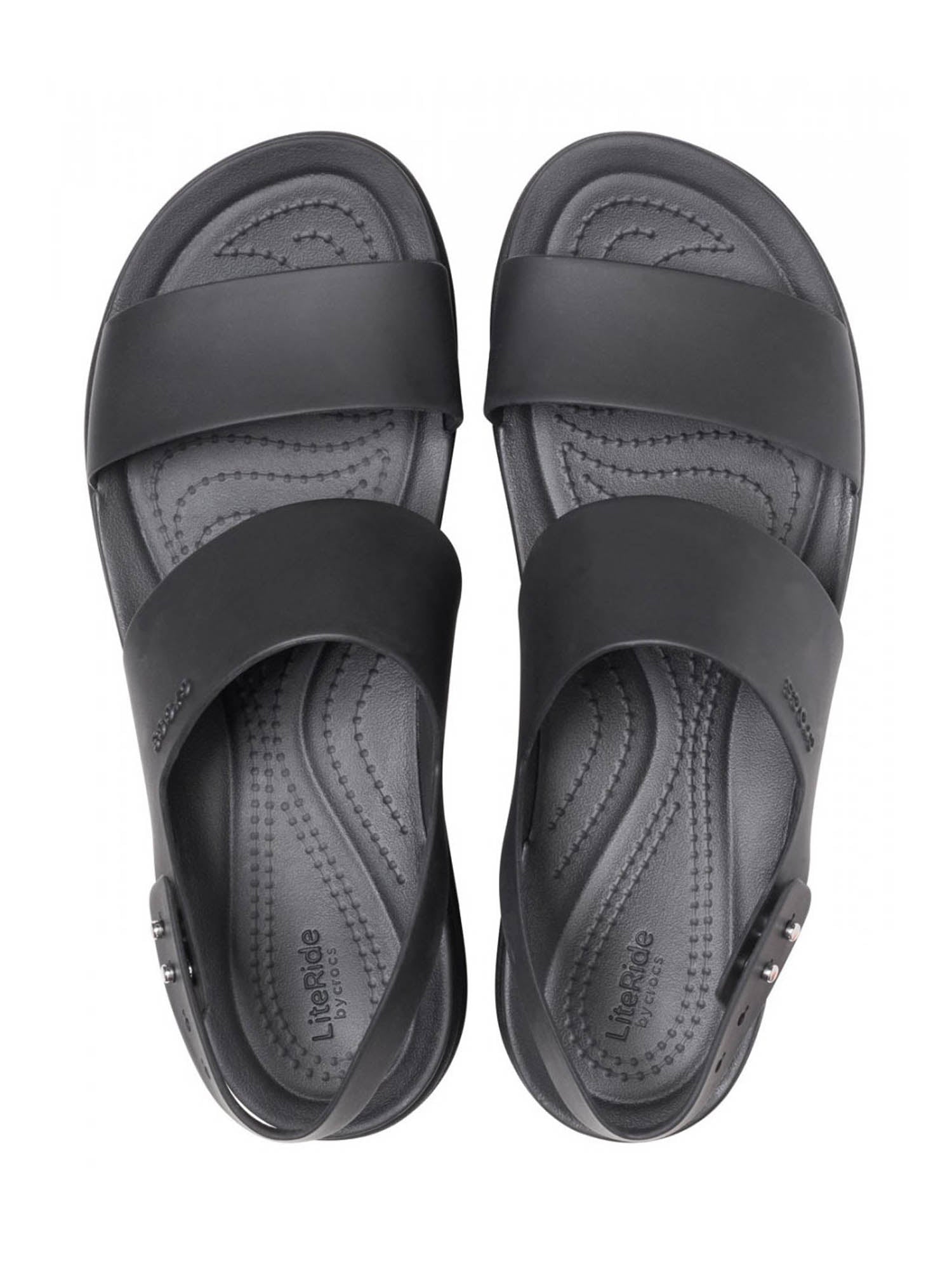 Sandali zeppa Nero Crocs