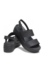 Sandali zeppa Nero Crocs